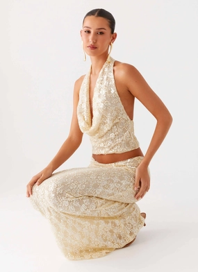 Bling It On Cowl Top - Ivory HiddenStoragePocket All Purpose Casual Cut