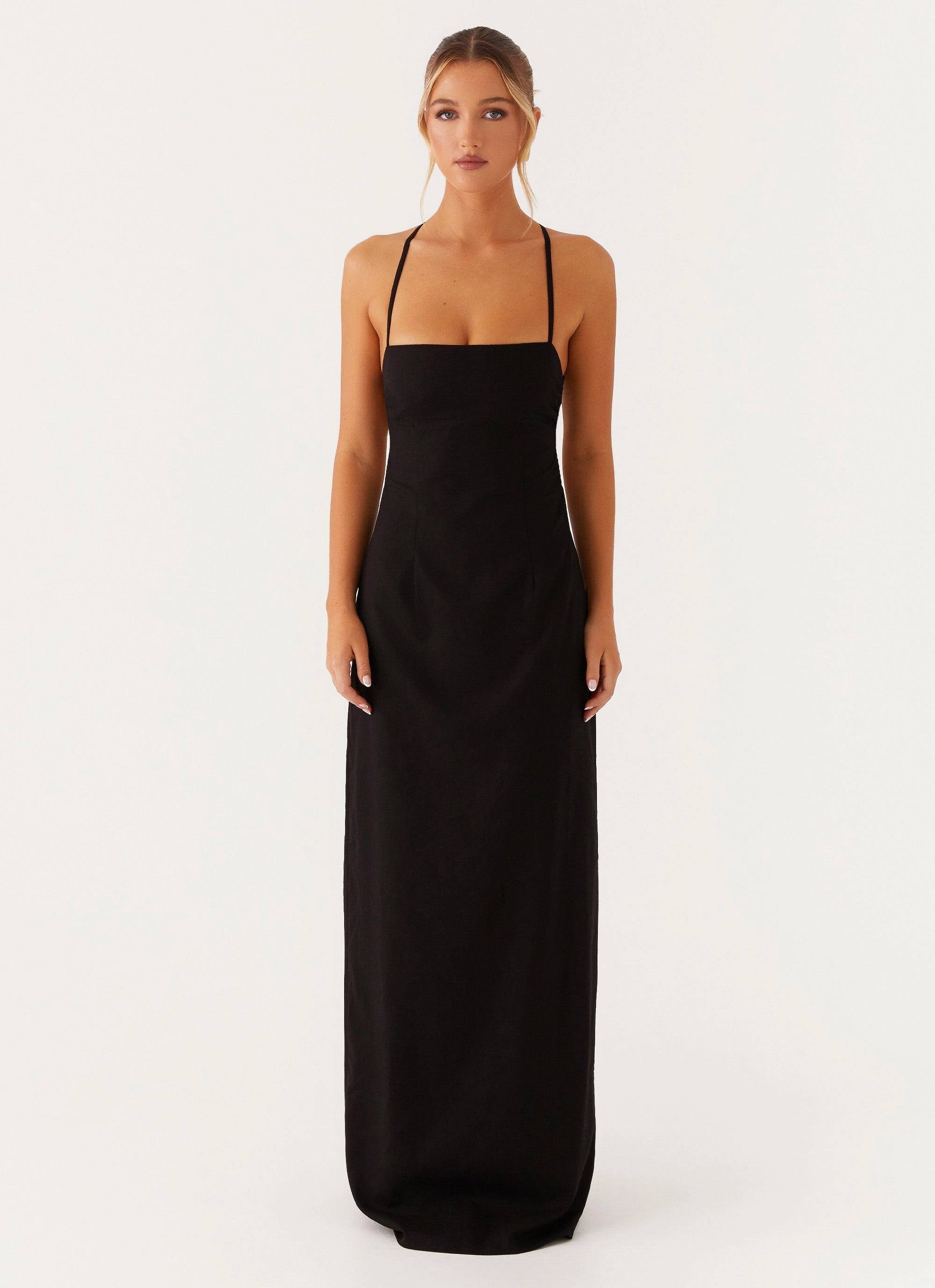 Evening Classic Cora Backless Maxi Dress - Black