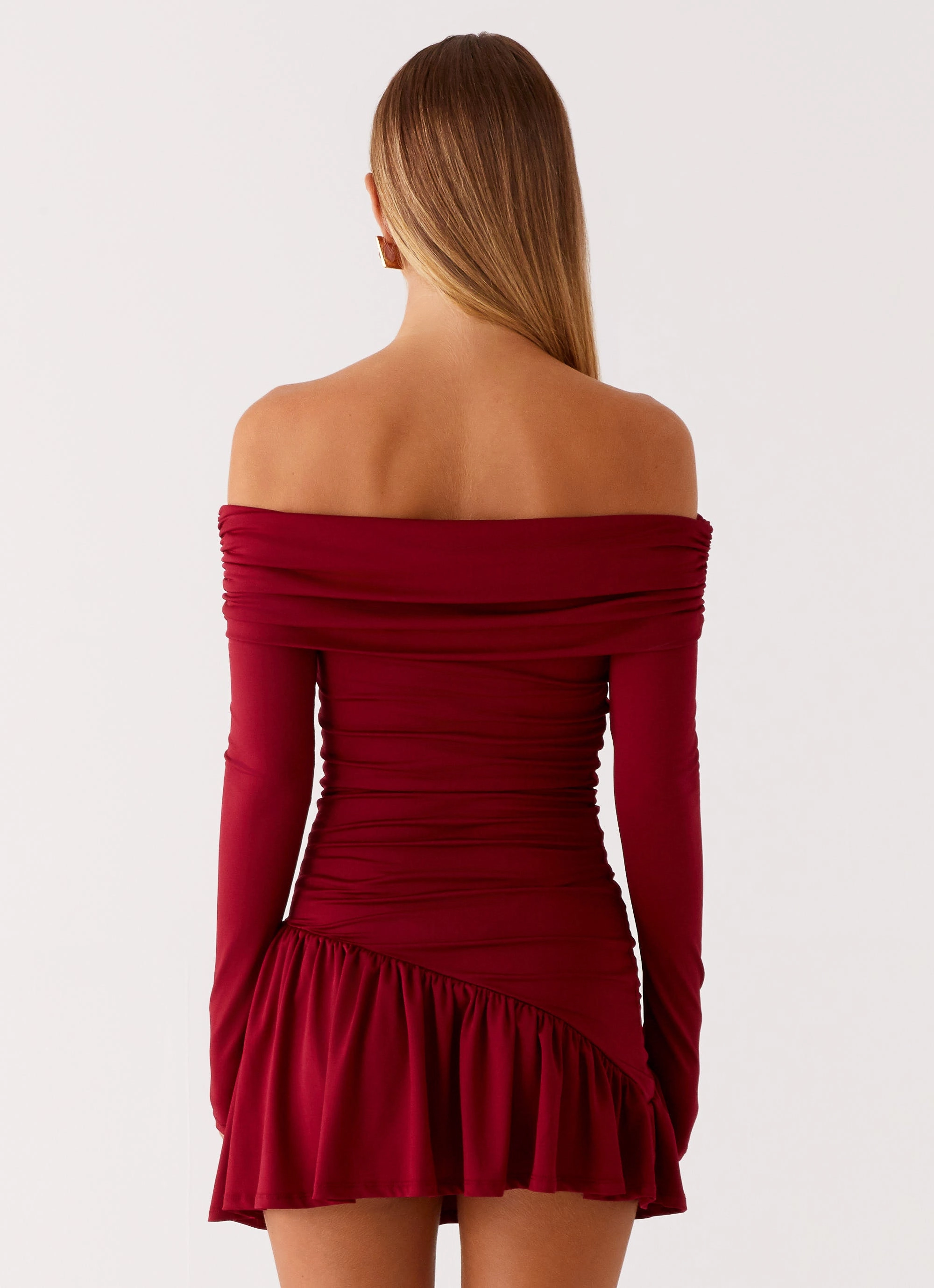 Grazia Mini Dress - Red Light Fabric Midi length