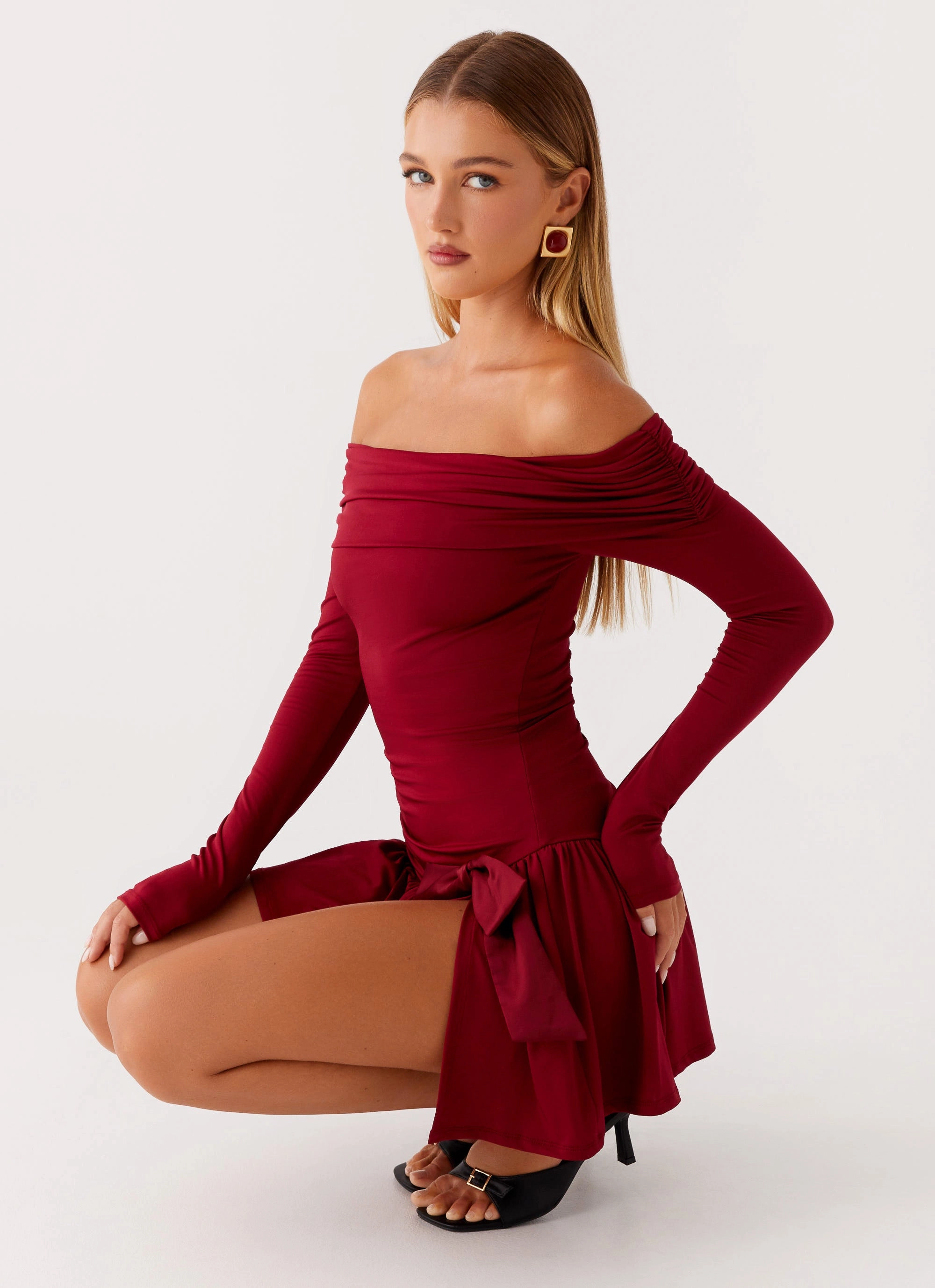 Grazia Mini Dress - Red Chill Edge