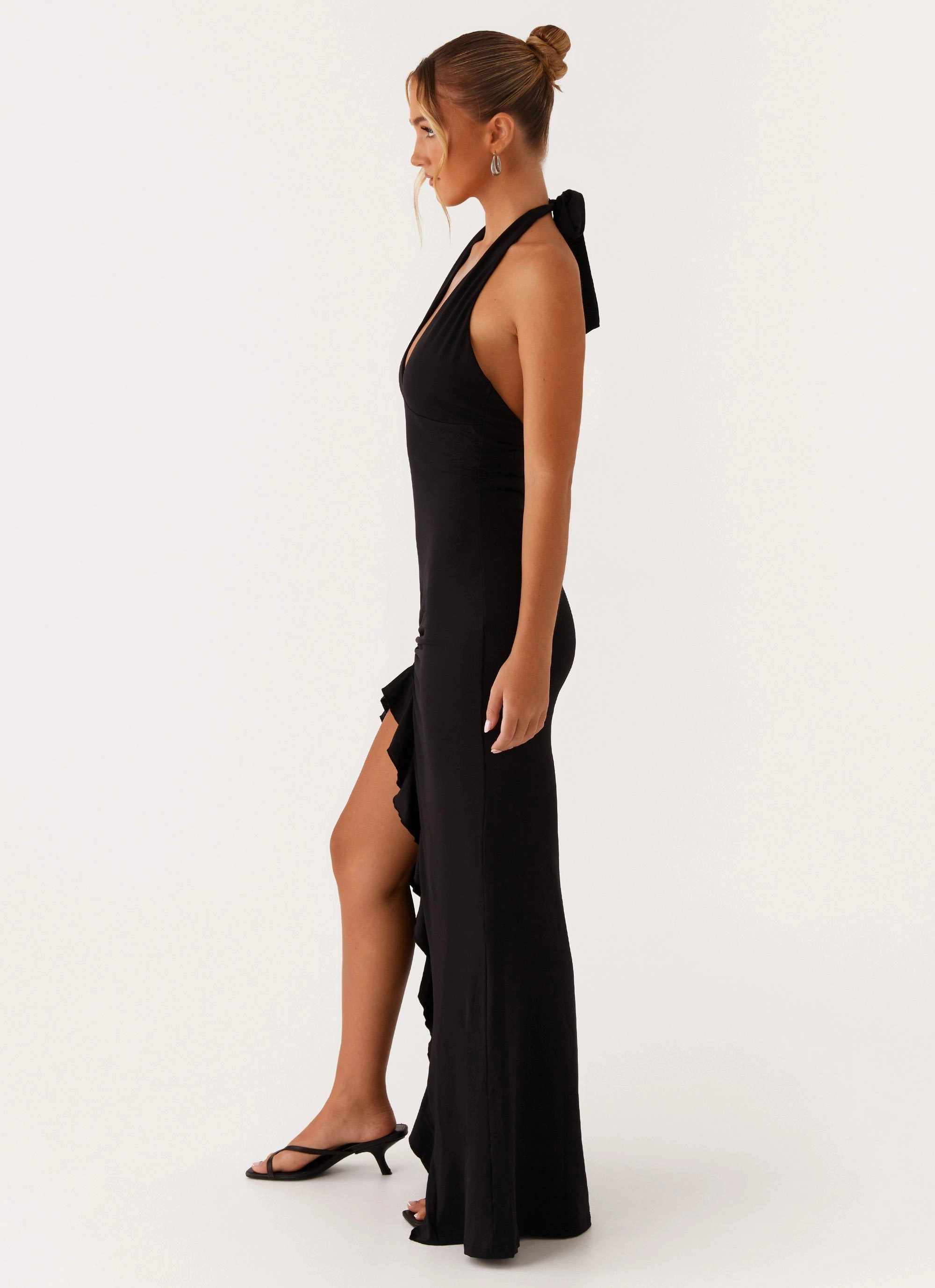 Charmed By You Maxi Dress - Black Soft cotton blend dress