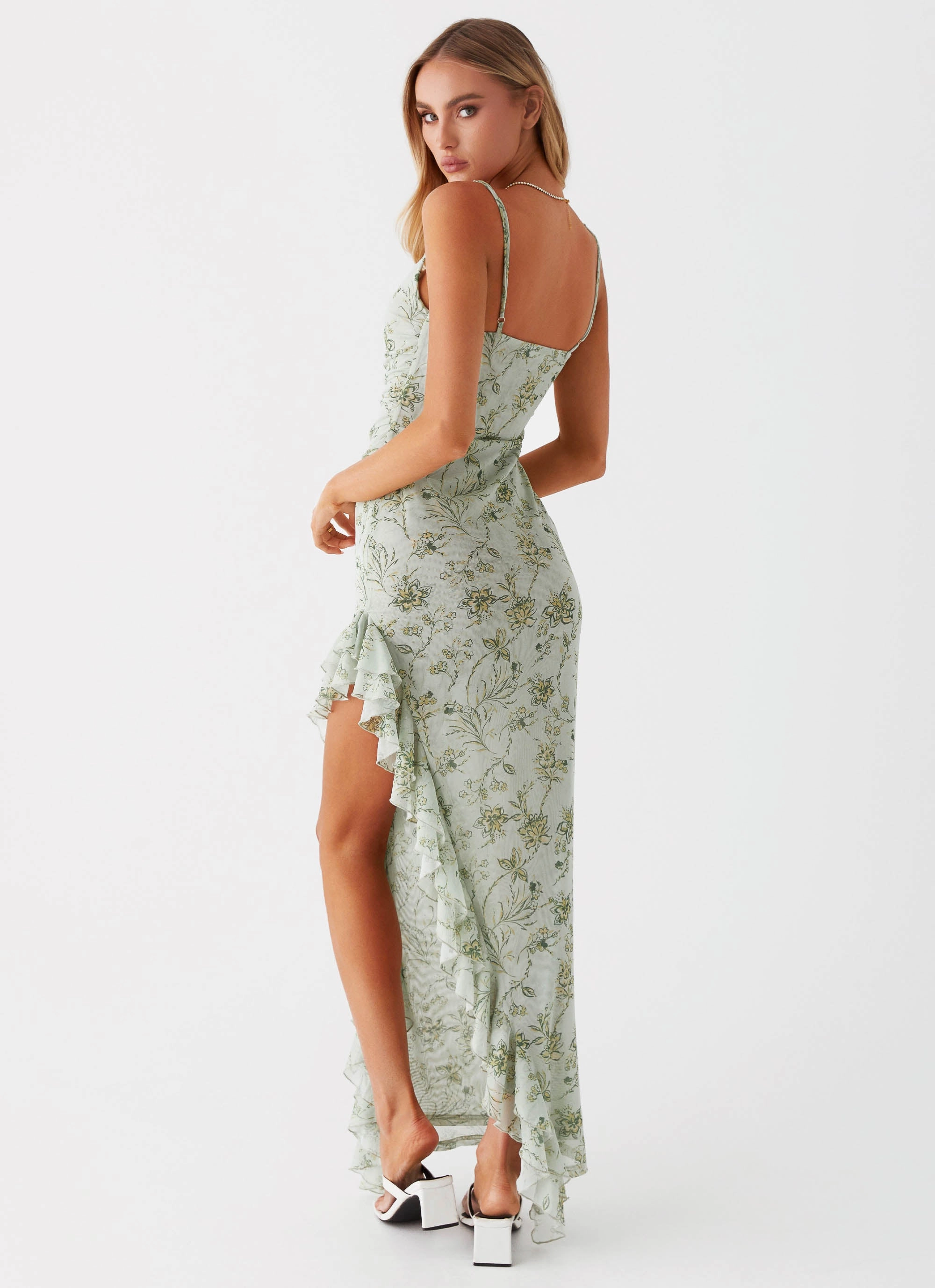 Casual and Stylish Princessa Maxi Dress - Sage Floral