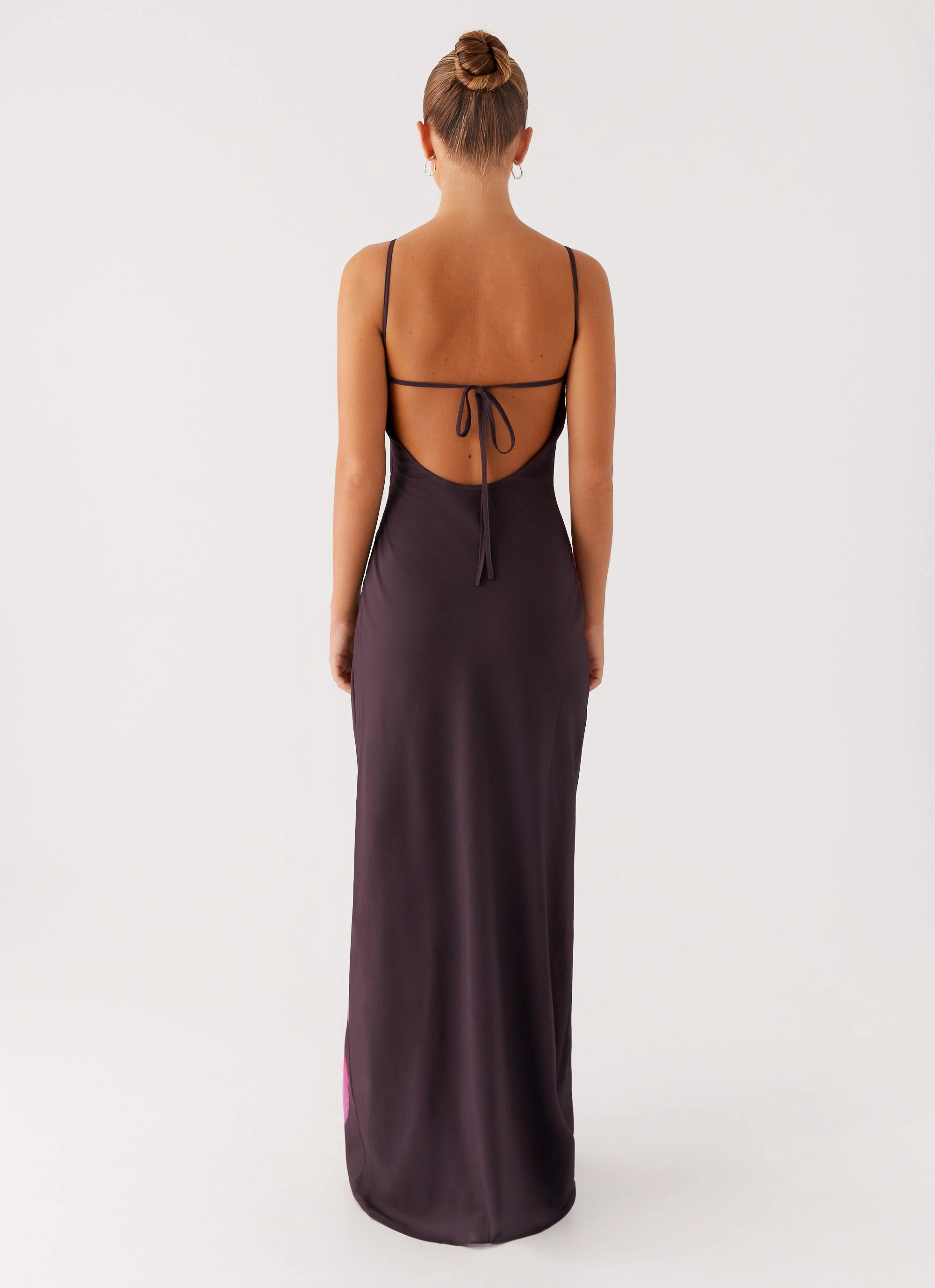 Griselda Maxi Dress - Dark Chocolate Smooth Surface