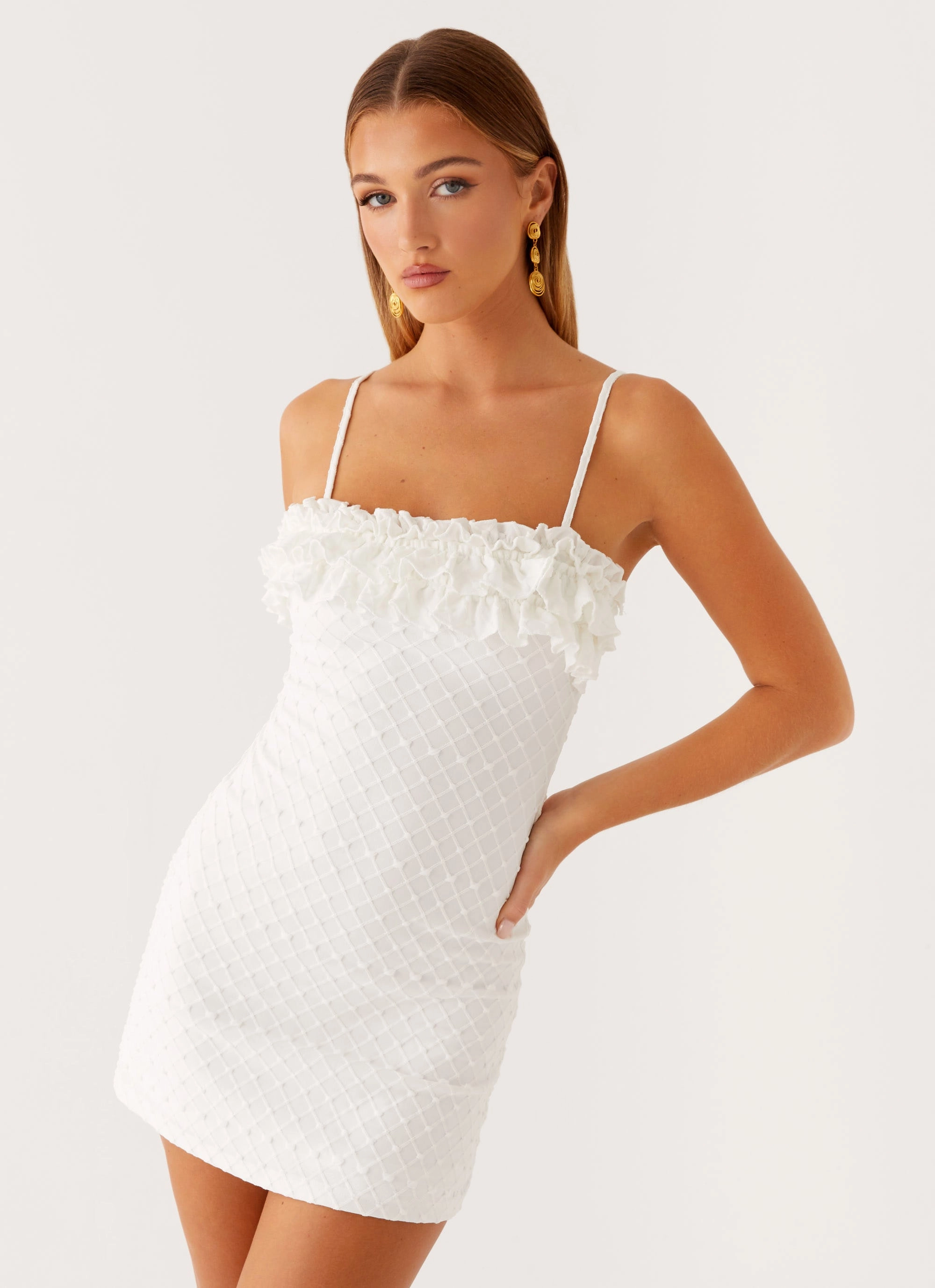 Timeless Fit Smart Layer Bowden Mini Dress - Ivory