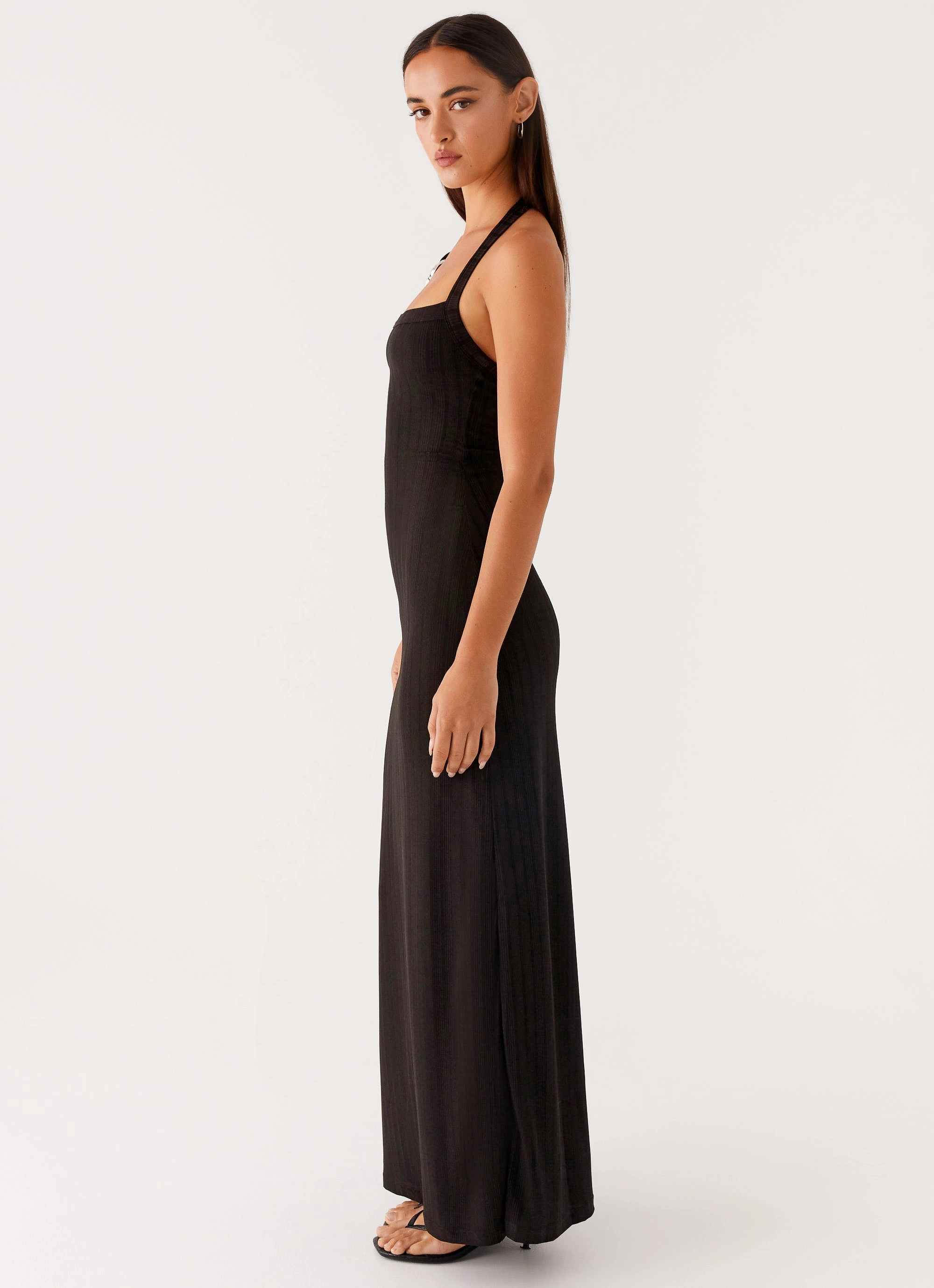 Stretchable Subtle Touch Selene Maxi Dress - Black