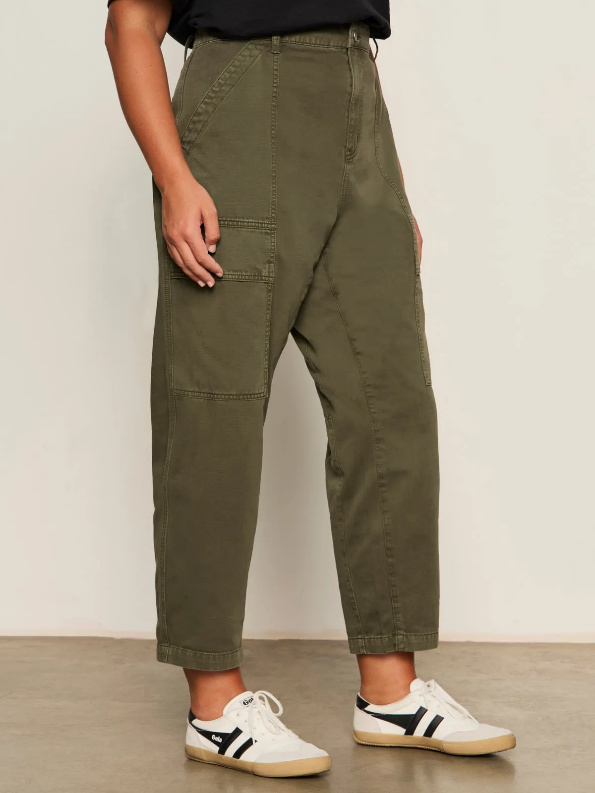 Boyfriend Utility Pant Kalamata Extended Sizing Chic Comfort