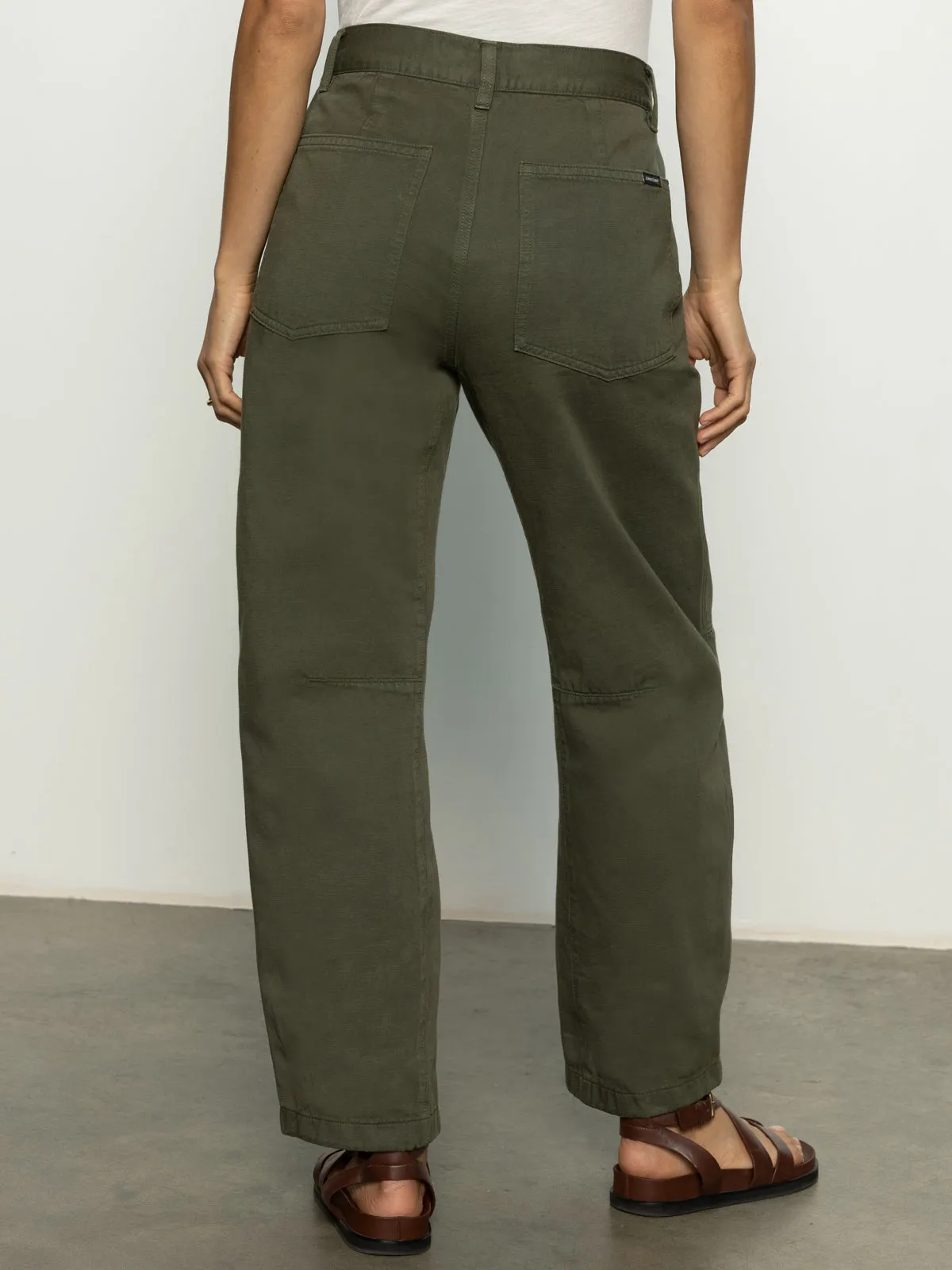 Durable Hem Tapered Leg Design Boyfriend Utility Pant Kalamata