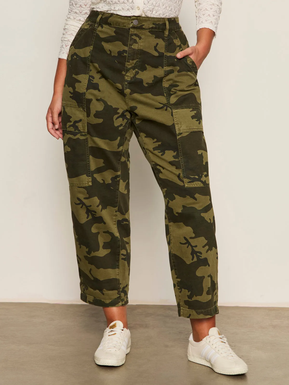hypoallergenic material Boyfriend Utility Pant Rambler Camo Extended Sizing
