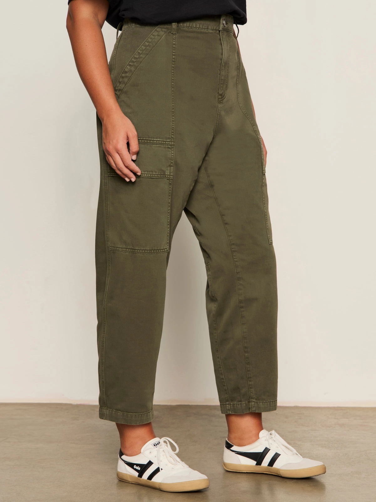 Eco Friendly Dye Process Boyfriend Utility Pant Kalamata Extended Sizing