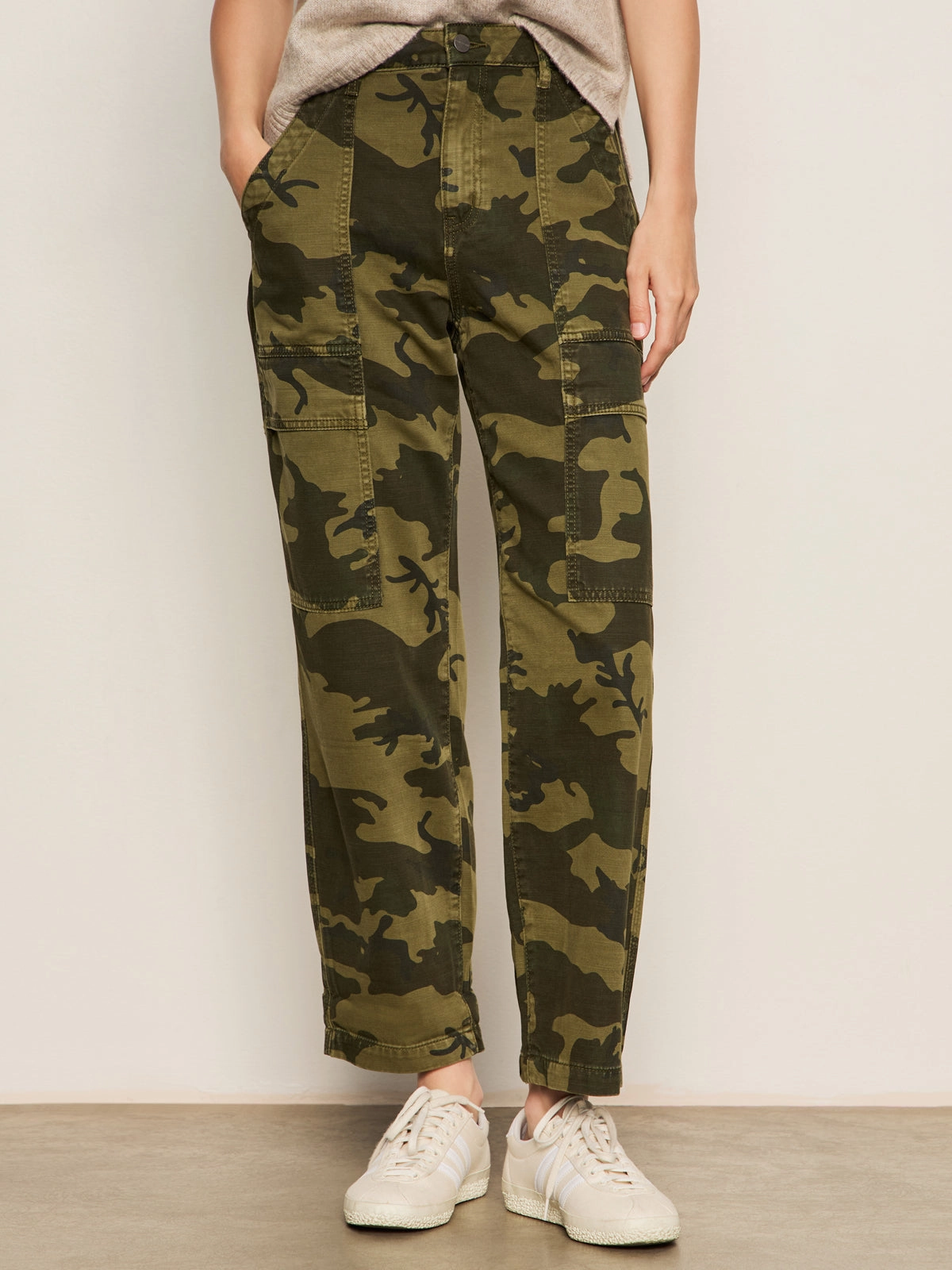 Boyfriend Utility Pant Rambler Camo Double Layered Hem ReinforcedHems