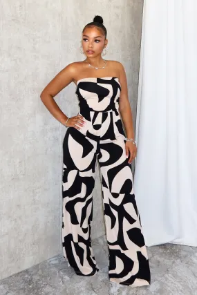 NonIrritatingStitching HighDensityWeave Belmont Print Tube Jumpsuit