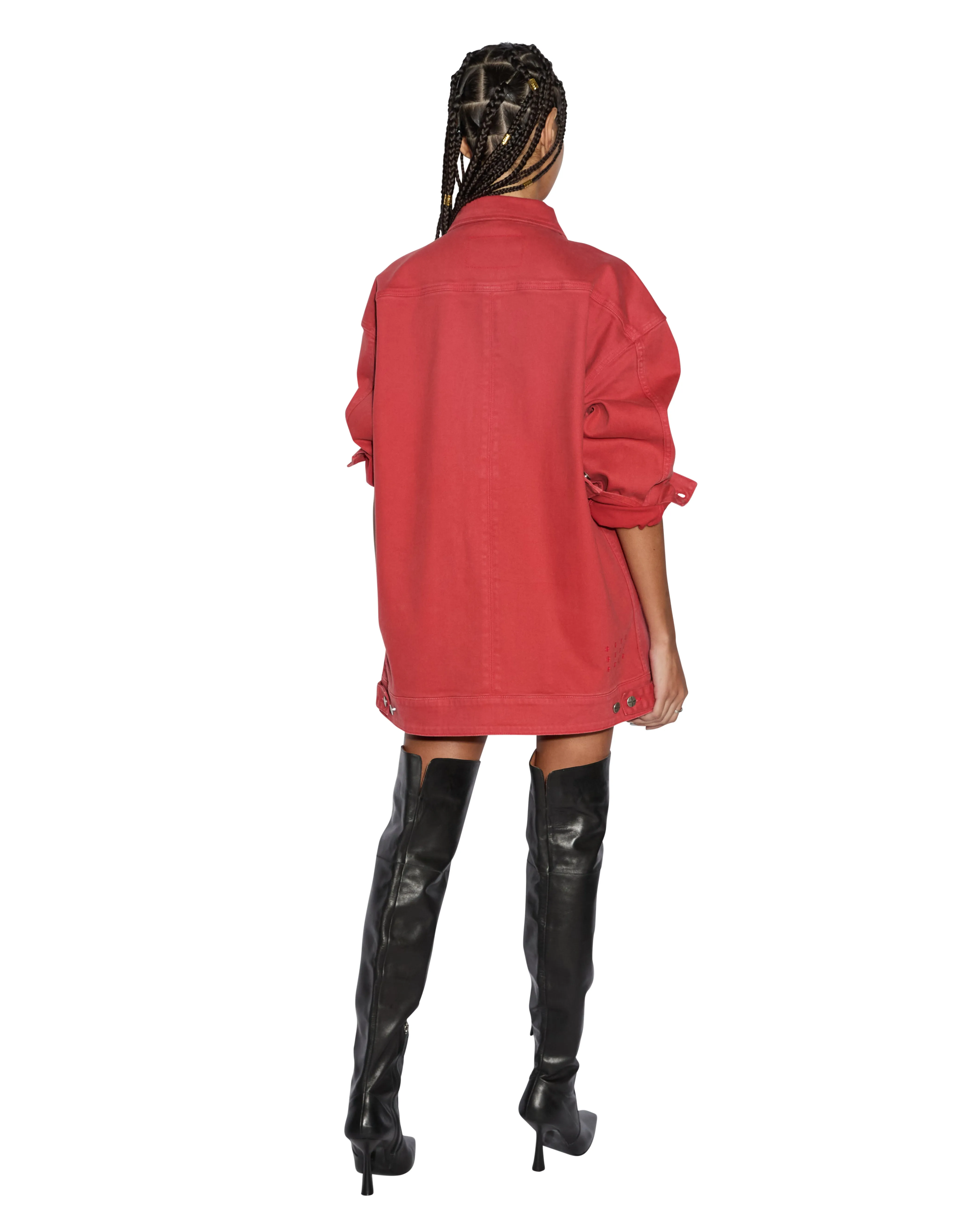 DOWNTOWN JACKET BIKER ROASTED Wrinkle-Resistant DualZipper