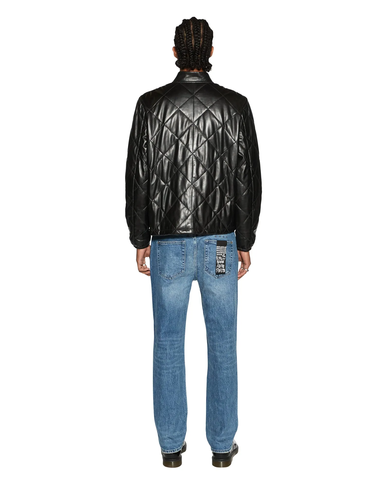 Breathable mesh ECLIPSE QUILTED BOMBER BLACK Zero Waste Production Label Layered Hemline