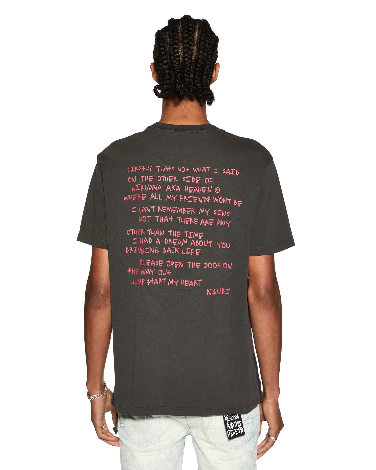 BreathableBack Venting SABBATH KASH SS TEE FADED BLACK Sporty Style Active Wear