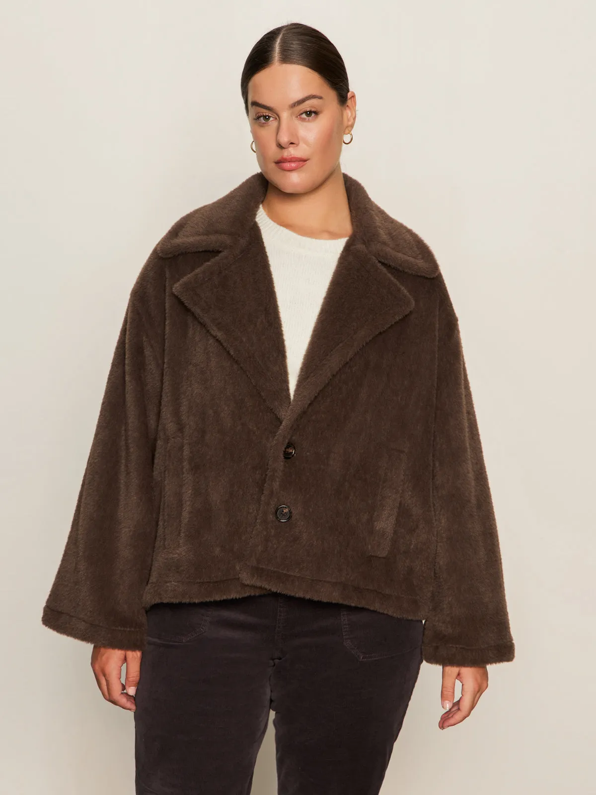 Odor Control Finish Colette Fur Jacket Choco Chip Extended Sizing