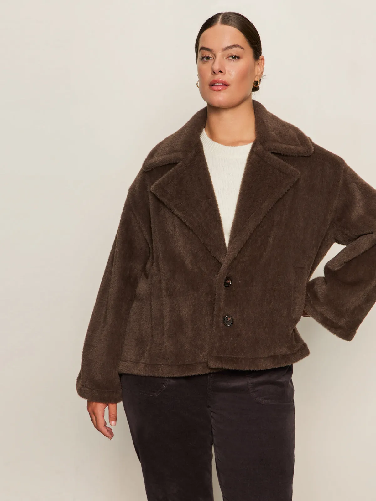 AbrasionResistant Colette Fur Jacket Choco Chip Extended Sizing