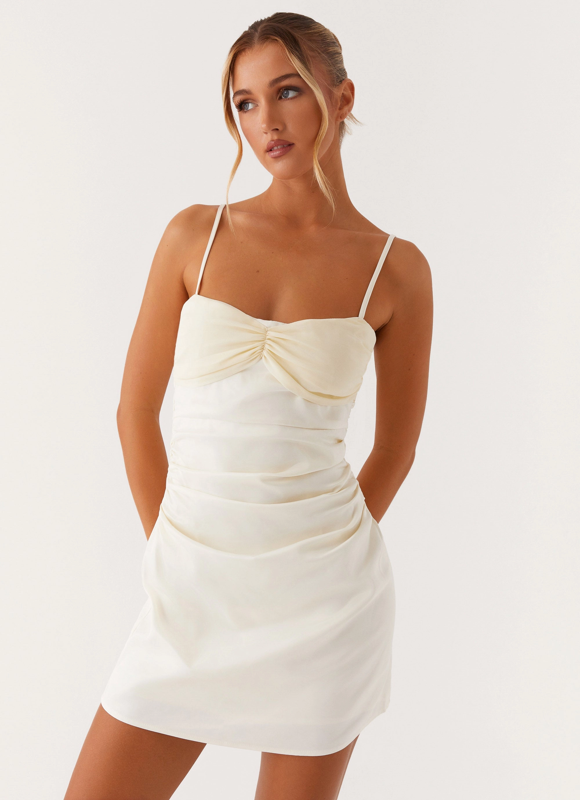 Non Restrictive Last Summer Mini Dress - Ivory