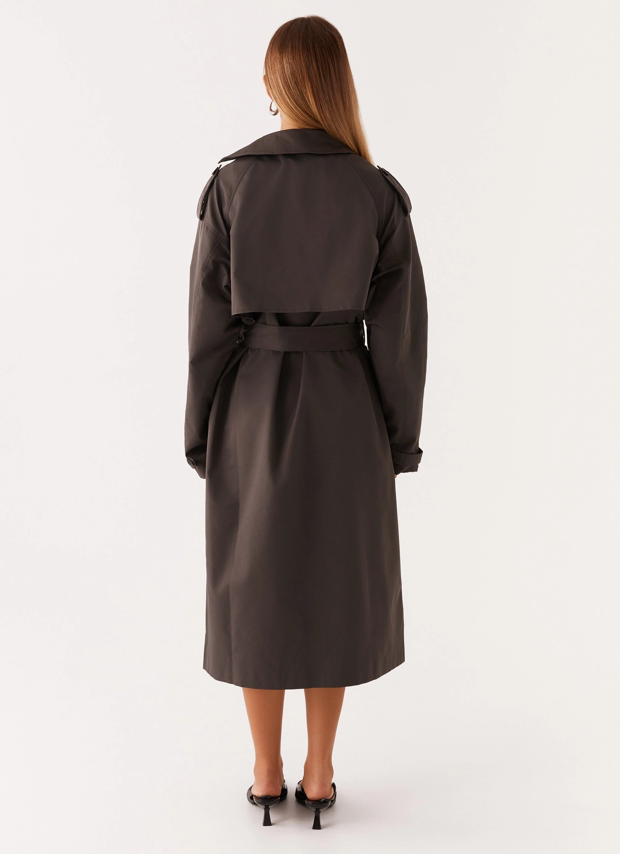 Bold Statement Brighton Oversized Trench Coat - Grey