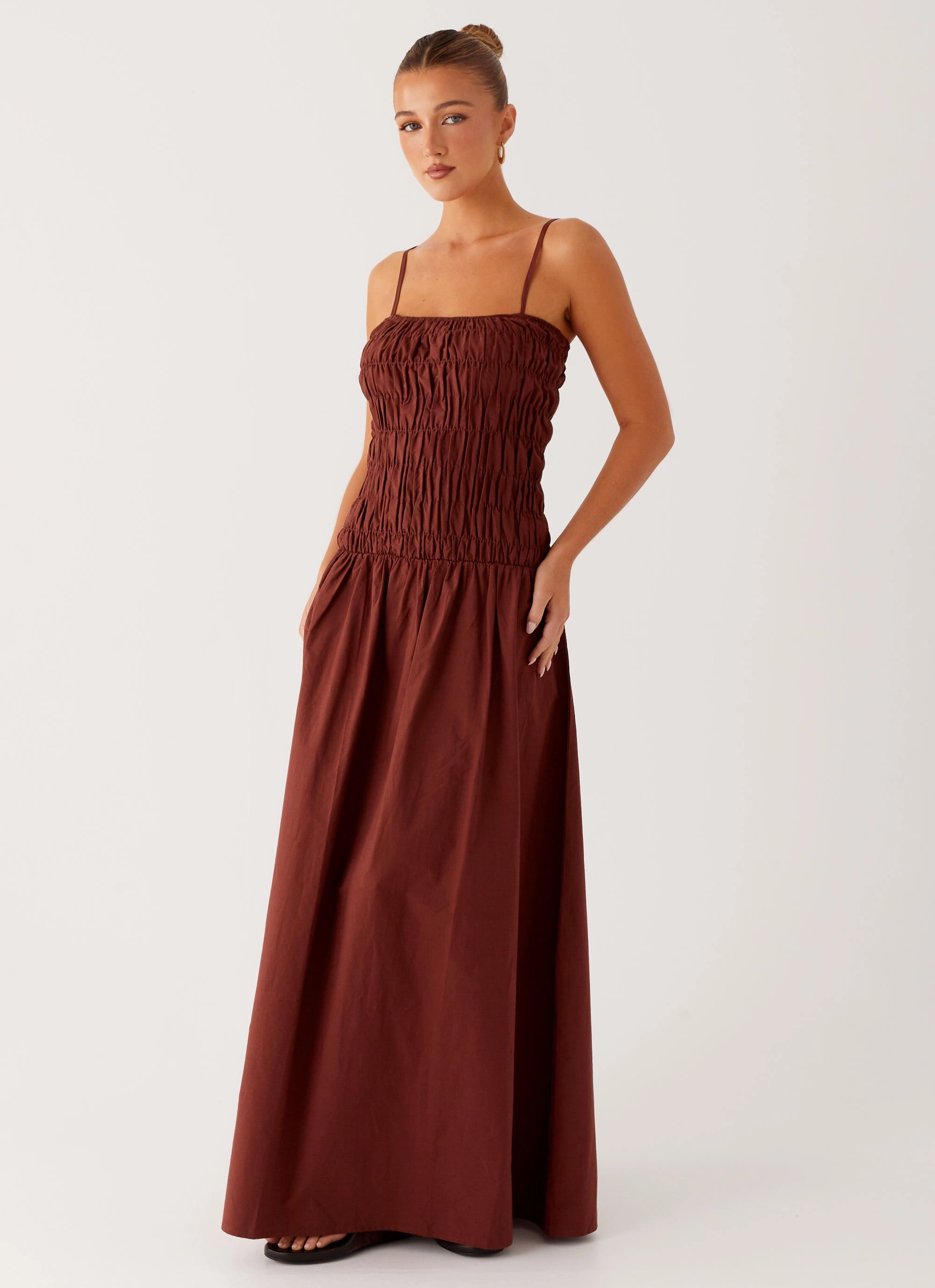 Brooke Maxi Dress - Chocolate Texture Blend