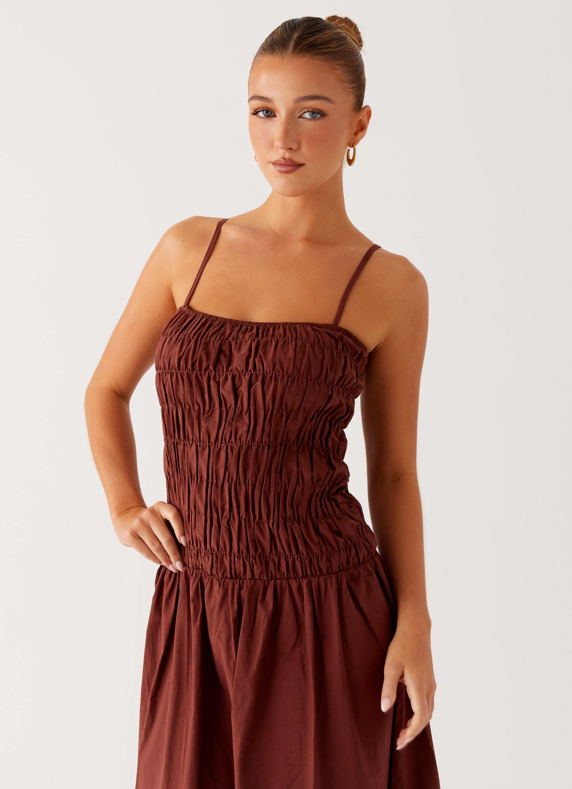 Brooke Maxi Dress - Chocolate Autumn Look