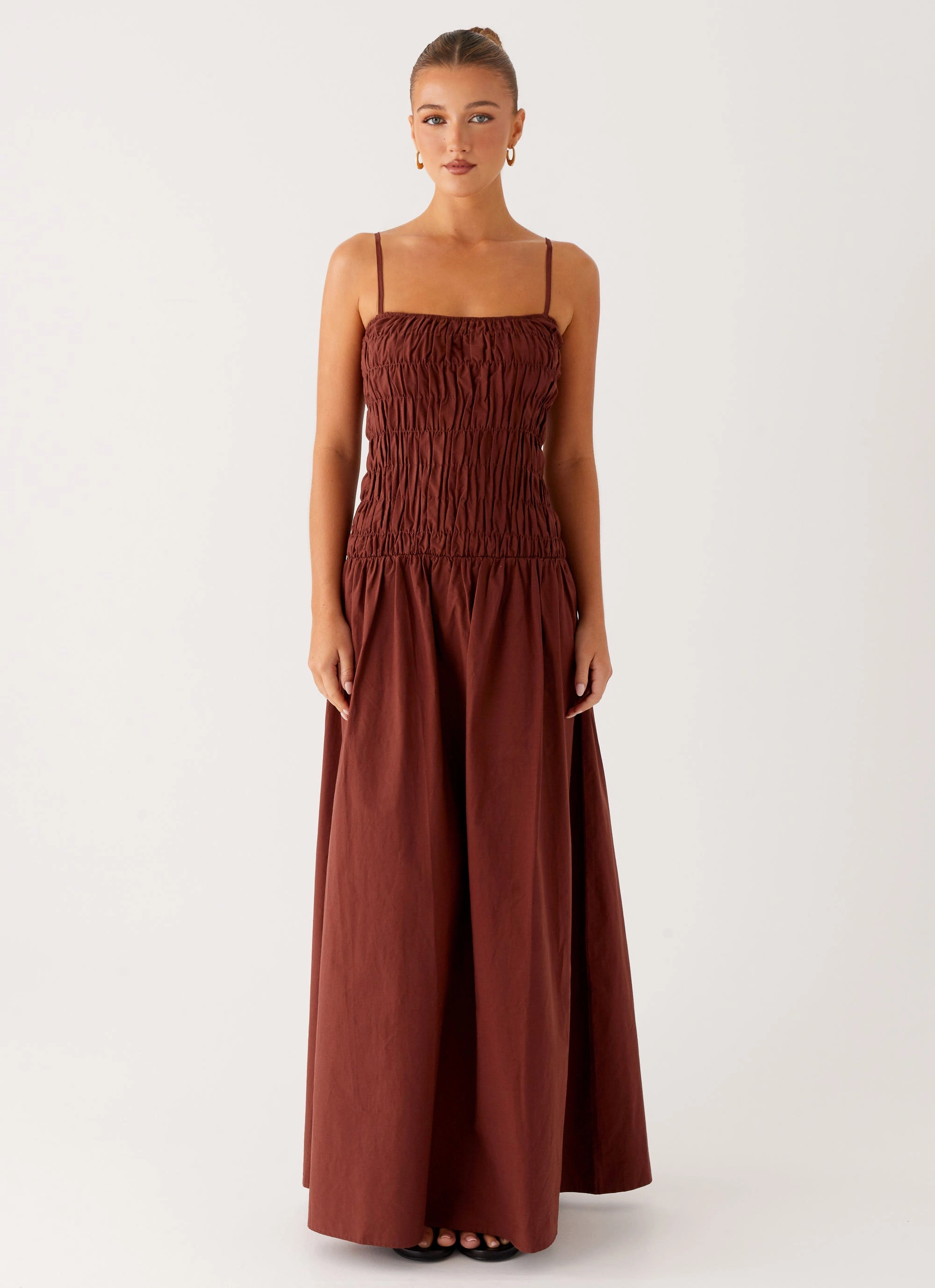Brooke Maxi Dress - Chocolate Neat Finish