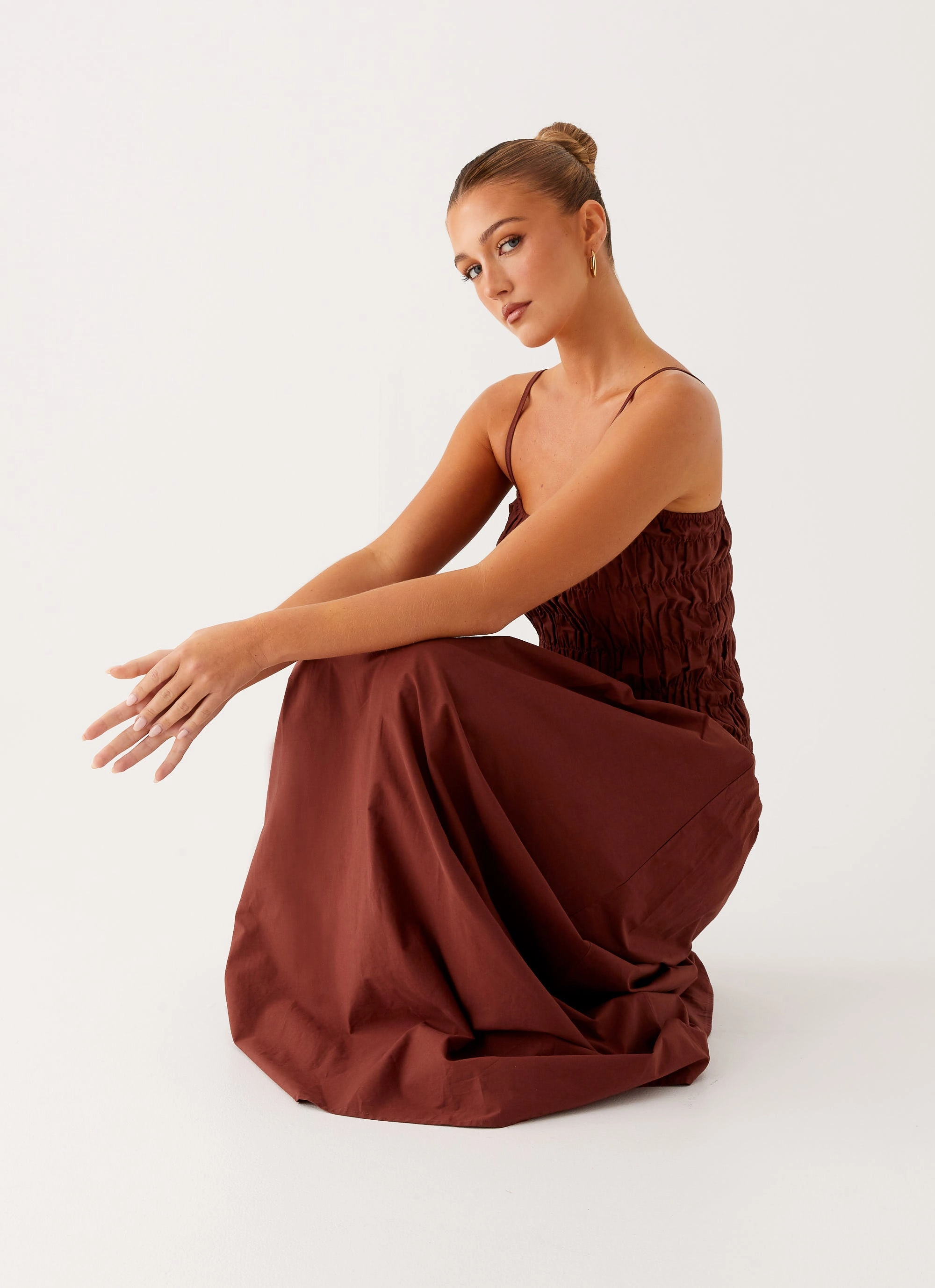 Spring Vibe Brooke Maxi Dress - Chocolate