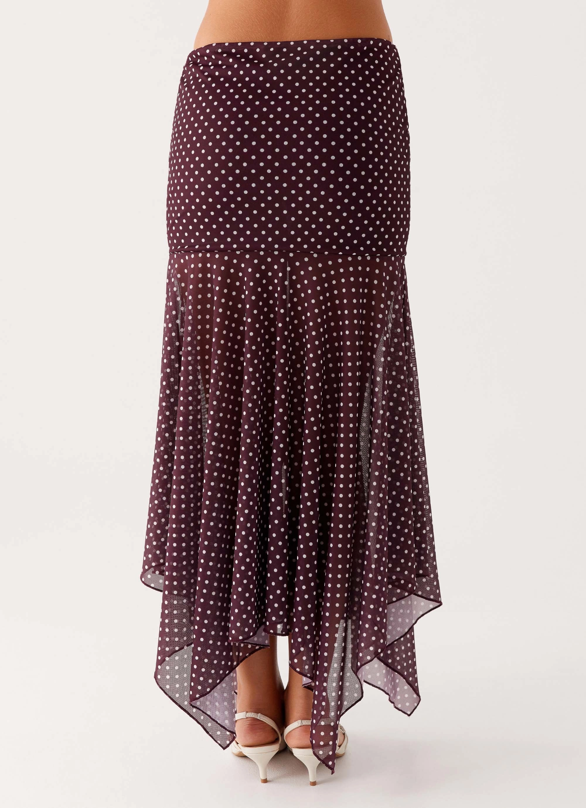 Modern Look Buffy Maxi Skirt - Burgundy