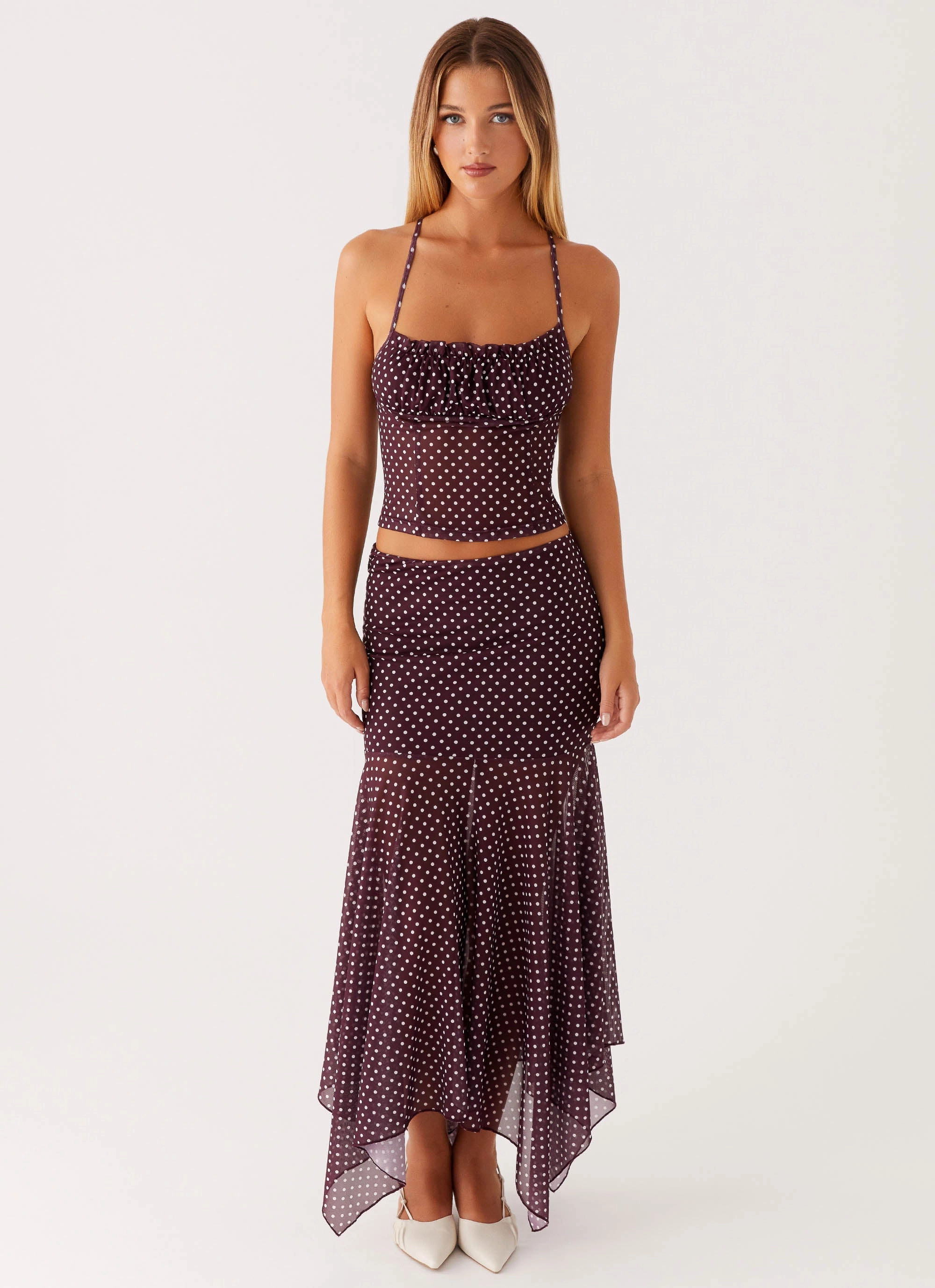 Buffy Maxi Skirt - Burgundy Collaboration Piece