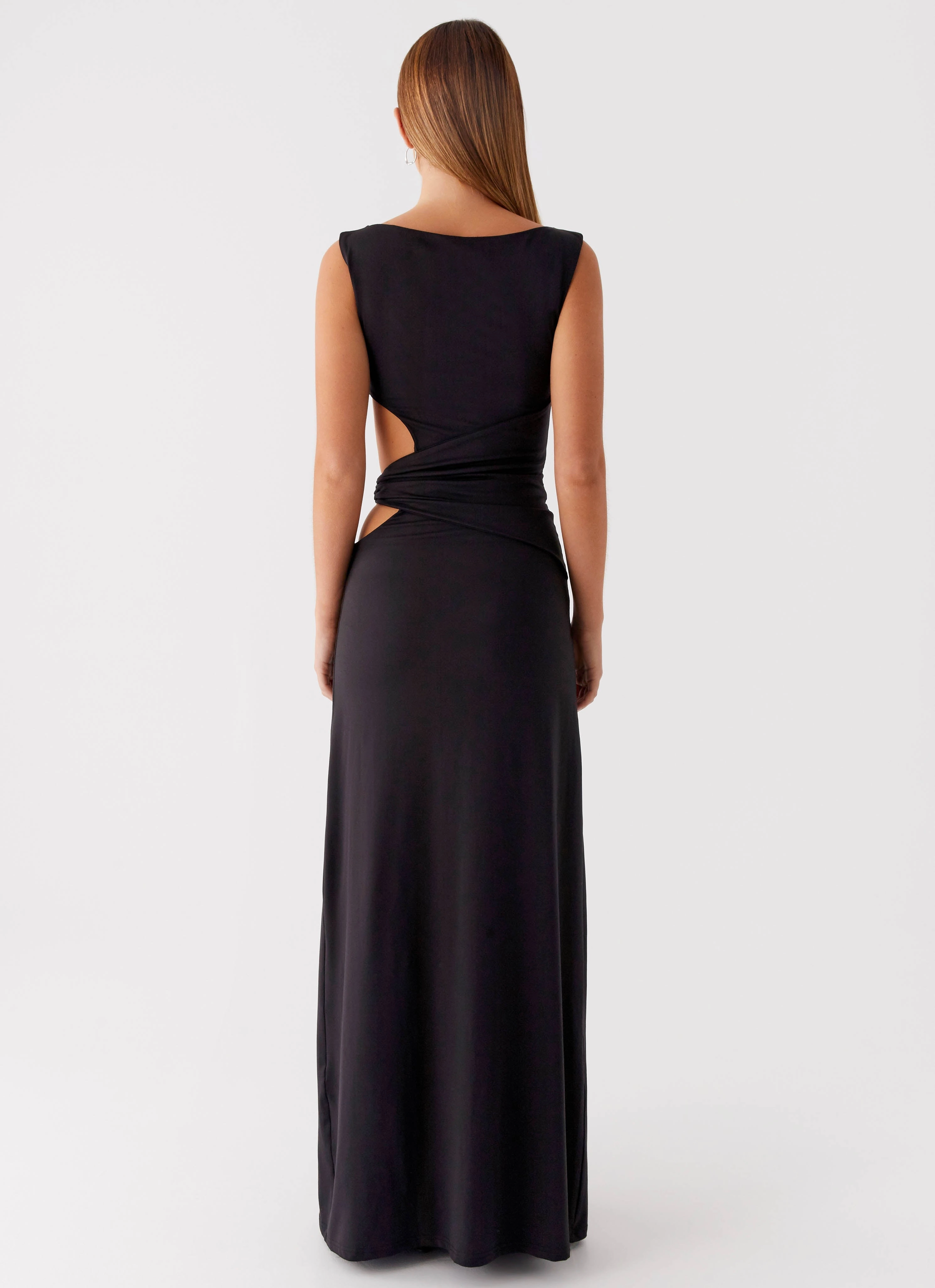 Jayana Maxi Dress - Black FadeResistantColor Wrap-Style