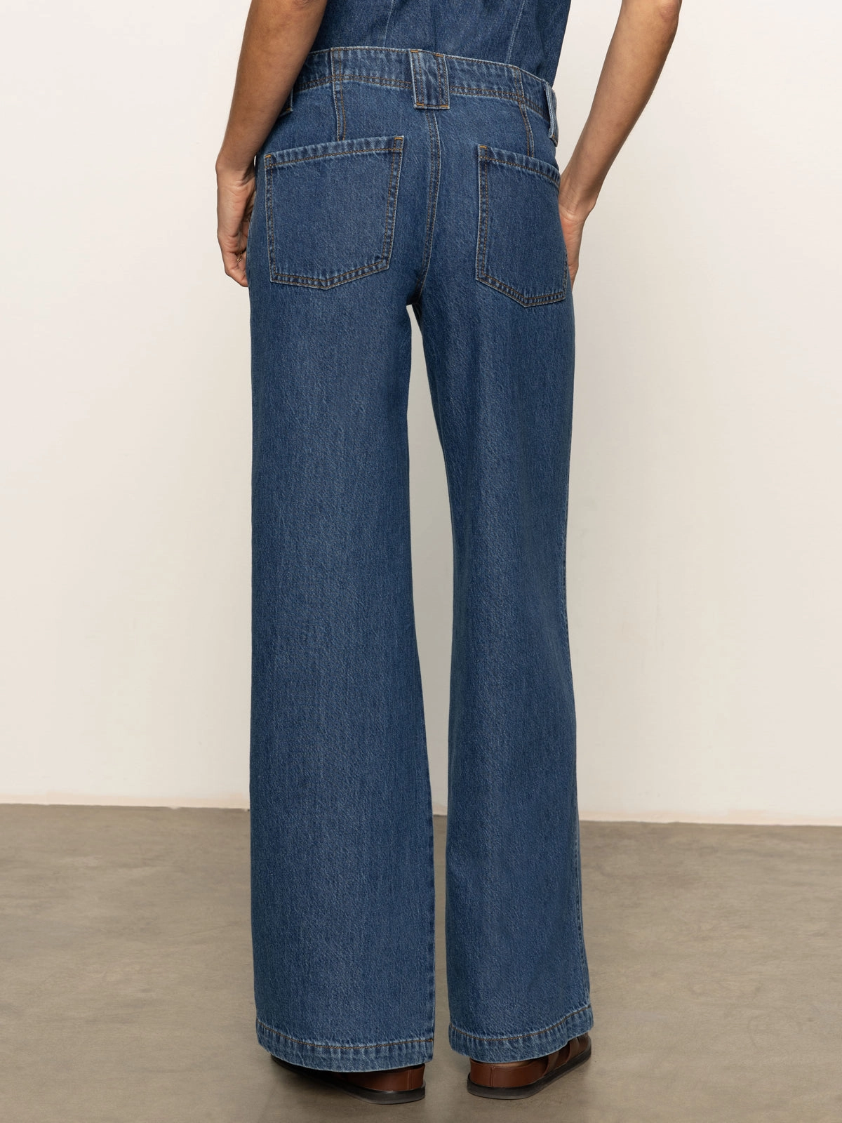 Arden Wide Leg Jeans Perfect Storm AntiPillingSurface Durable Weave