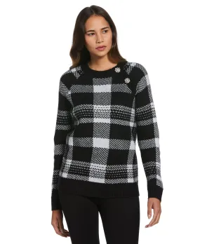 Functional Layer Button Trim Sweater