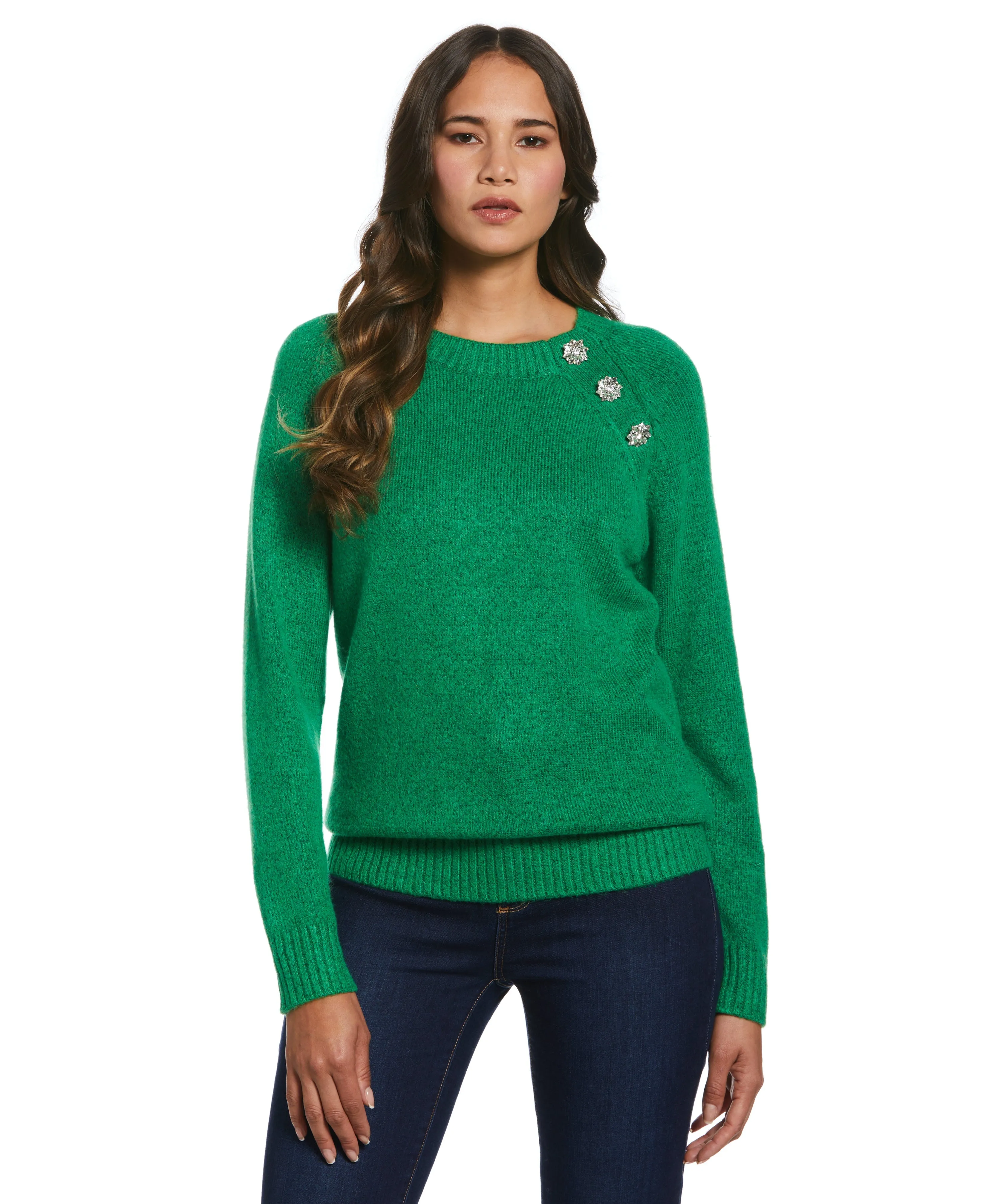 Button Trim Sweater Seasonal Layers Abrasion Resistant Edging