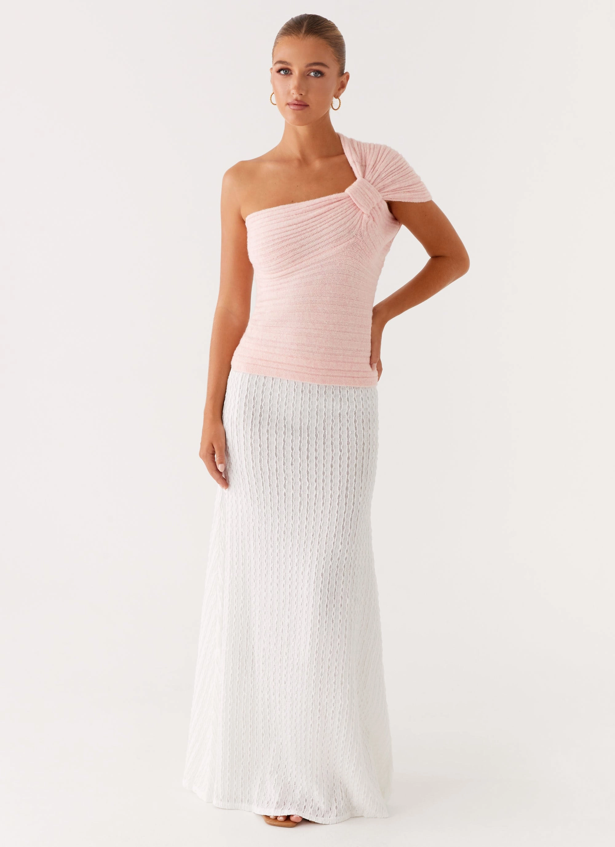 Clovelly Maxi Skirt - White Soft Tones