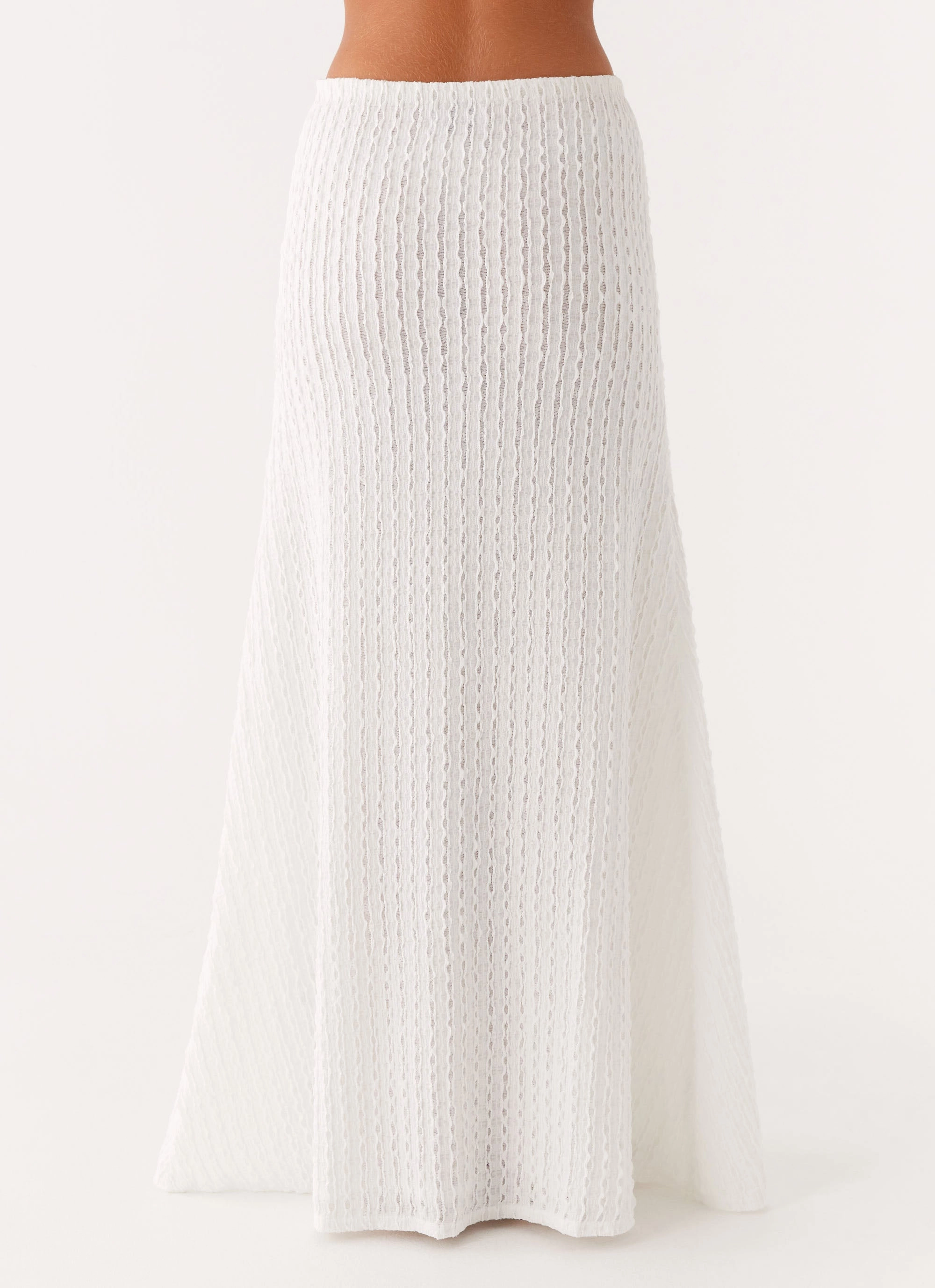 Clovelly Maxi Skirt - White Flexible Comfort Secure Closure