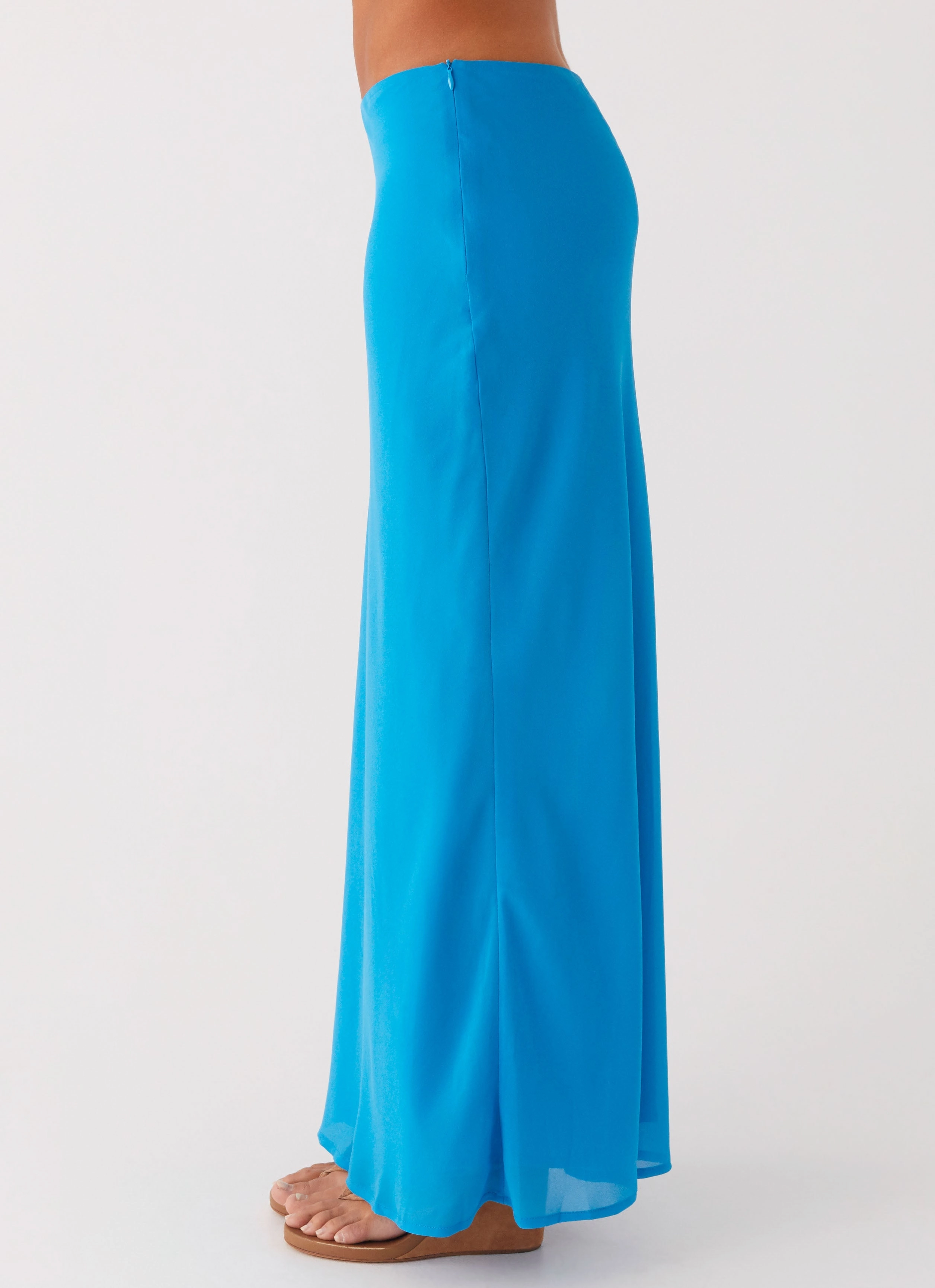 Another Life Chiffon Maxi Skirt - Turquoise casual finish Comfort First