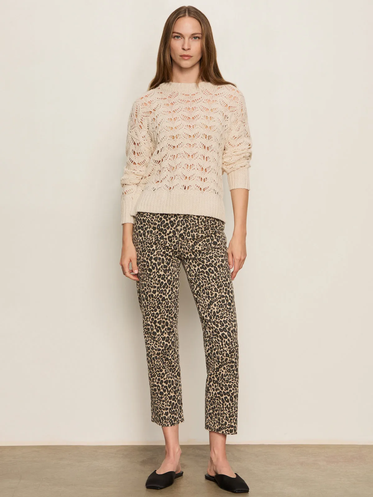 Anti Cling Finish Plus-size option Cadence 90's Straight Crop Jean French Kitty