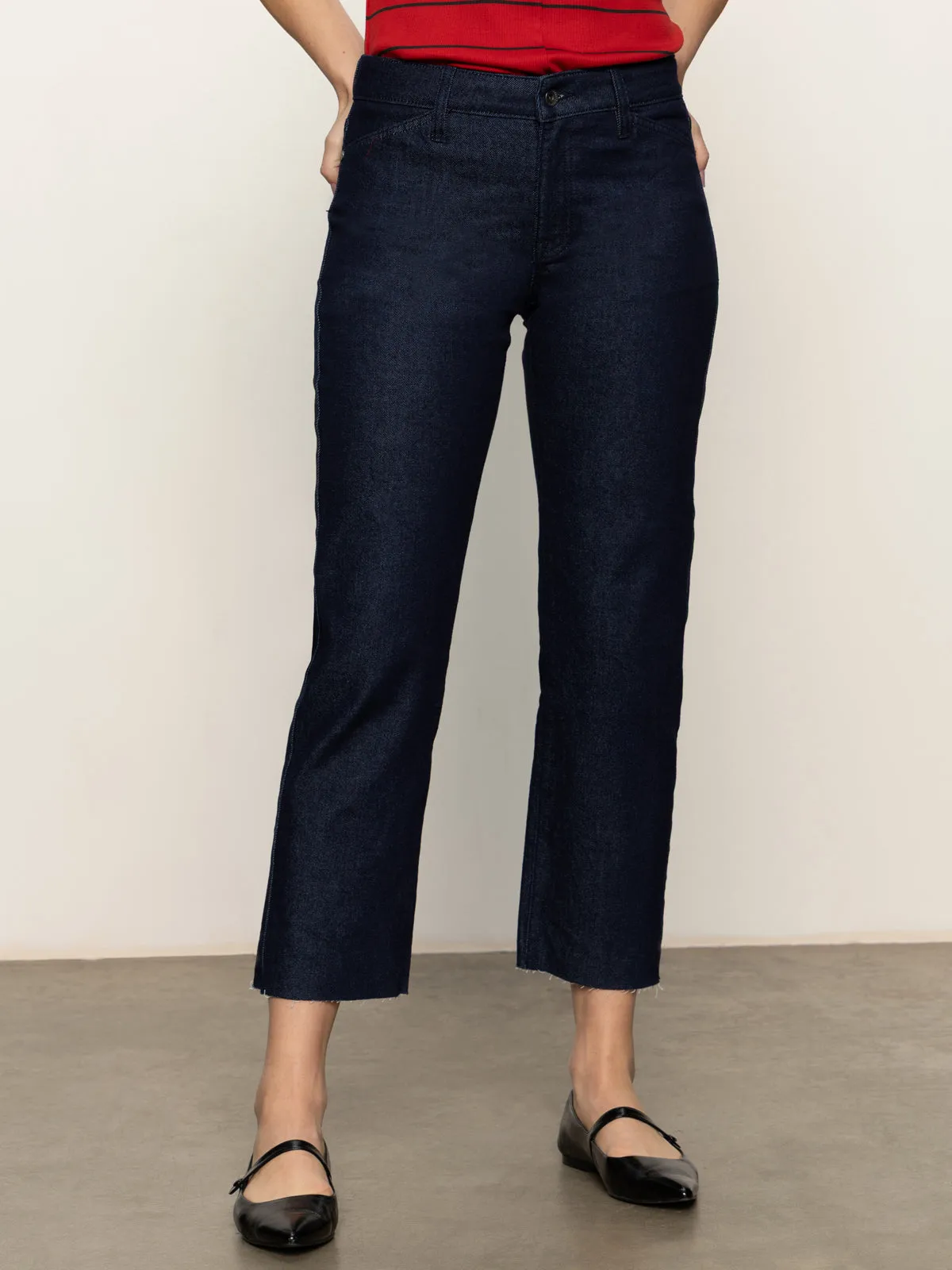 Cadence 90'S Straight Crop Jeans Plot Twist Fashion-Forward Lightweight Flex