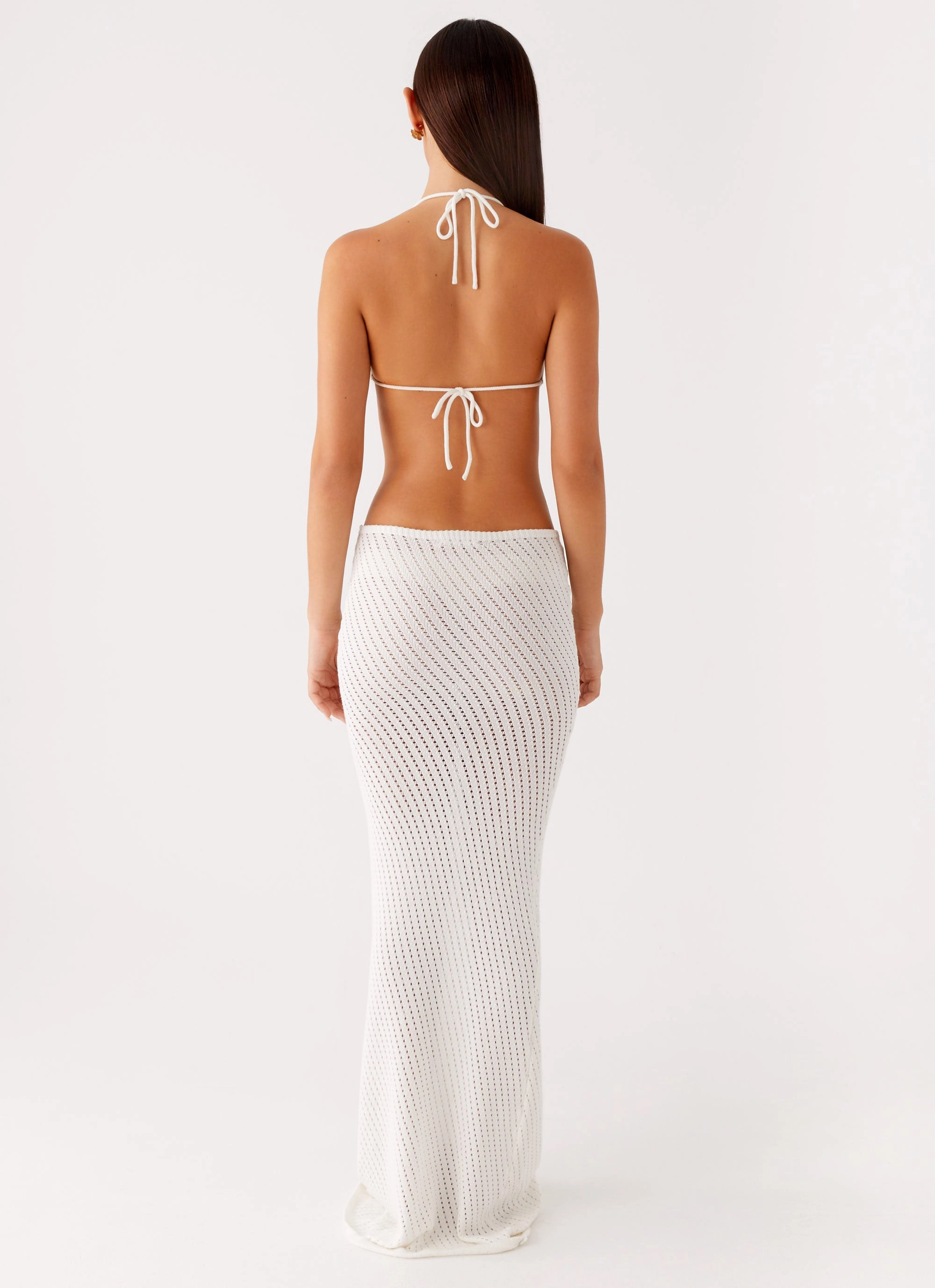 Caicos Crochet Maxi Dress - White Smooth Motion