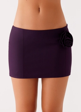 Campbell Mini Skirt - Plum Clean Mood