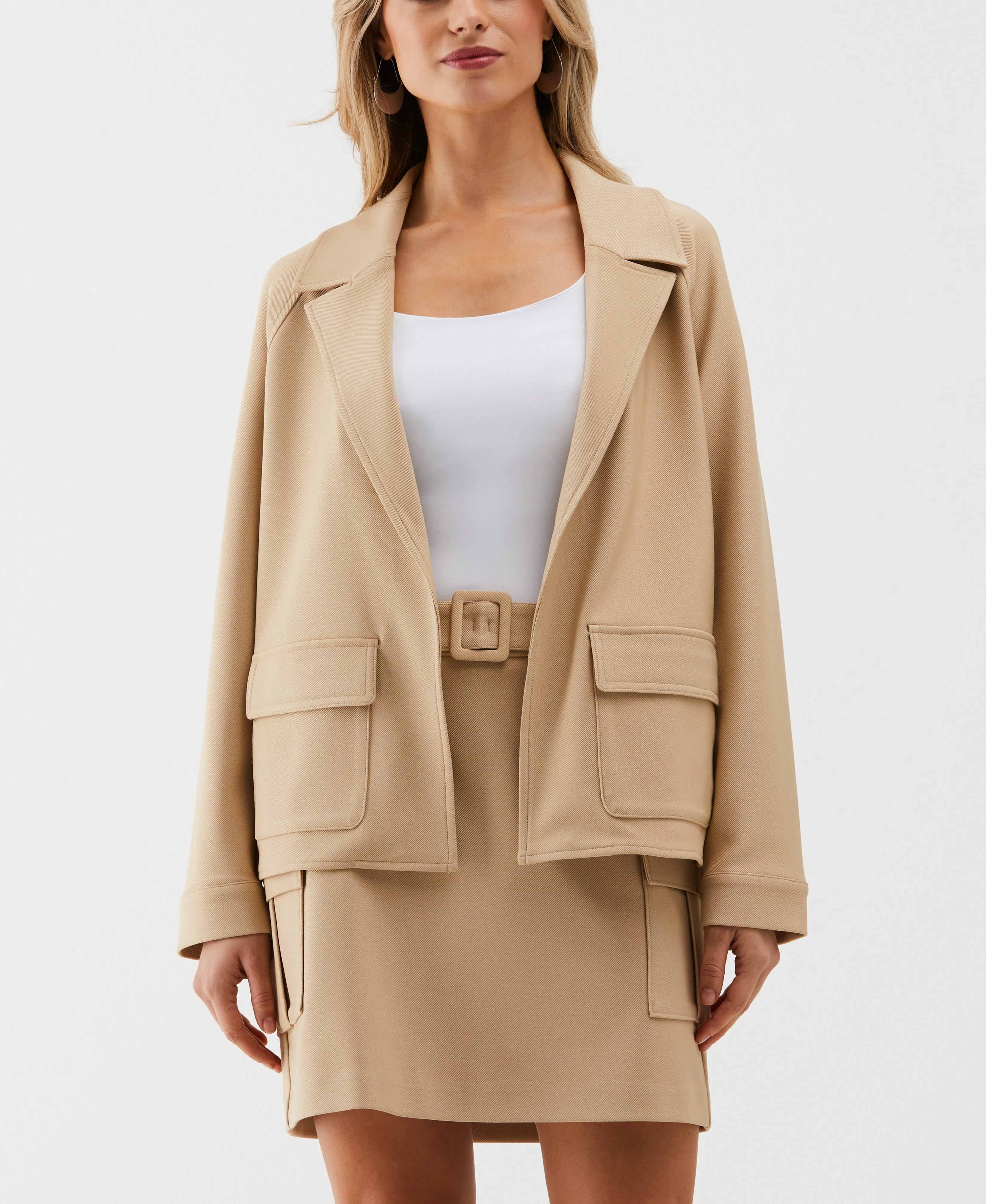 Trendy Jacket Design Ergonomic Seams Cargo Jacket