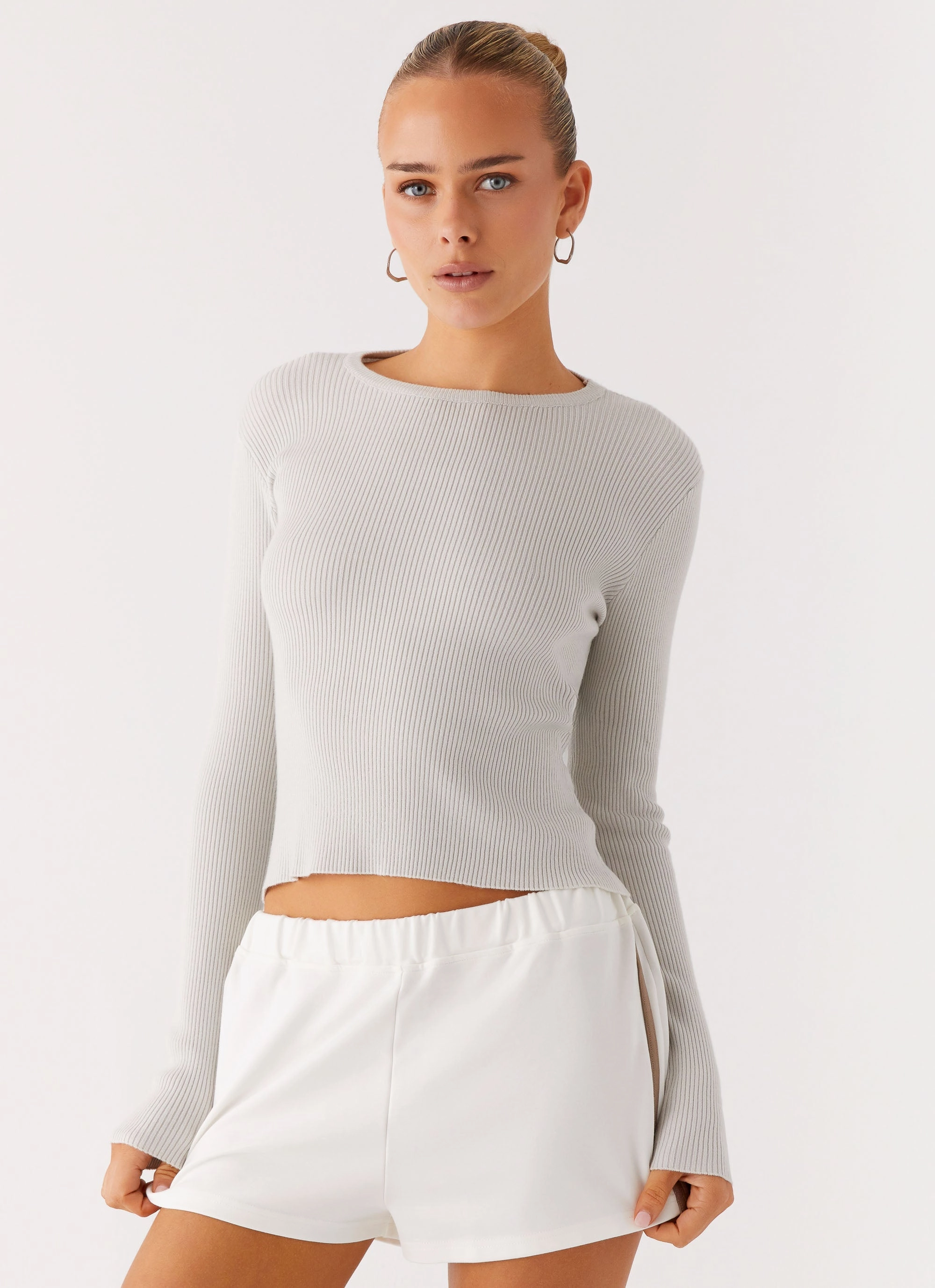 Carissa Open Back Top - Grey Ventilated Back Panels