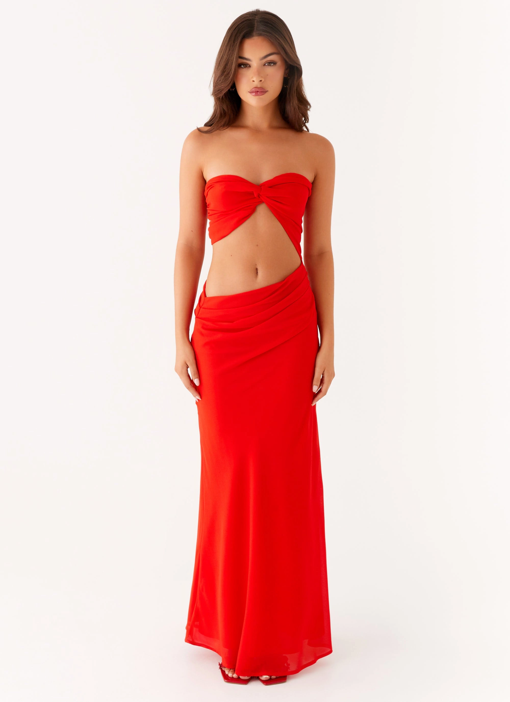 Carla Maxi Dress - Red Nature Glow Calm Outfit