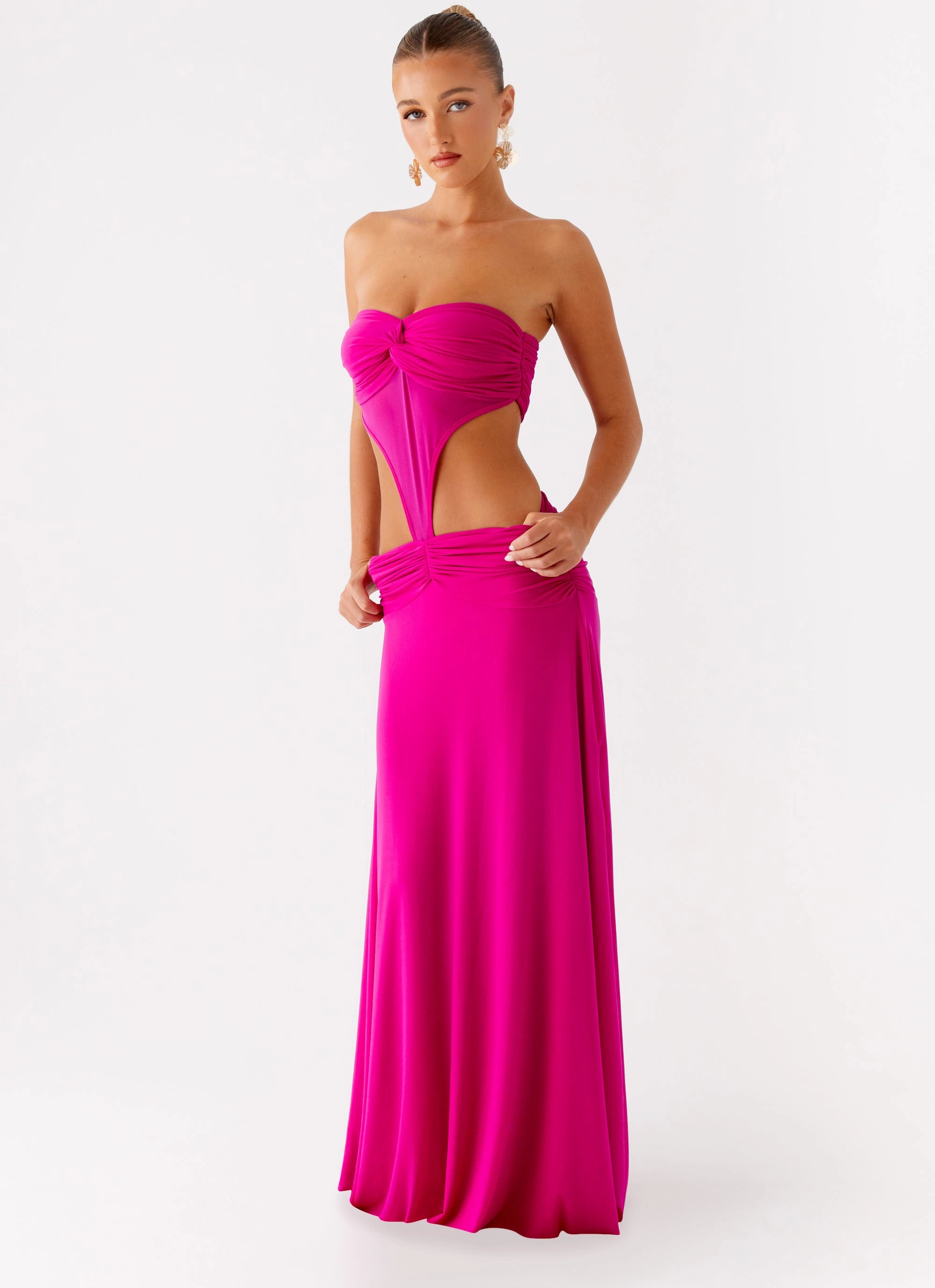 Simple Fit Birthday-Celebration Carlene Maxi Dress - Fuchsia