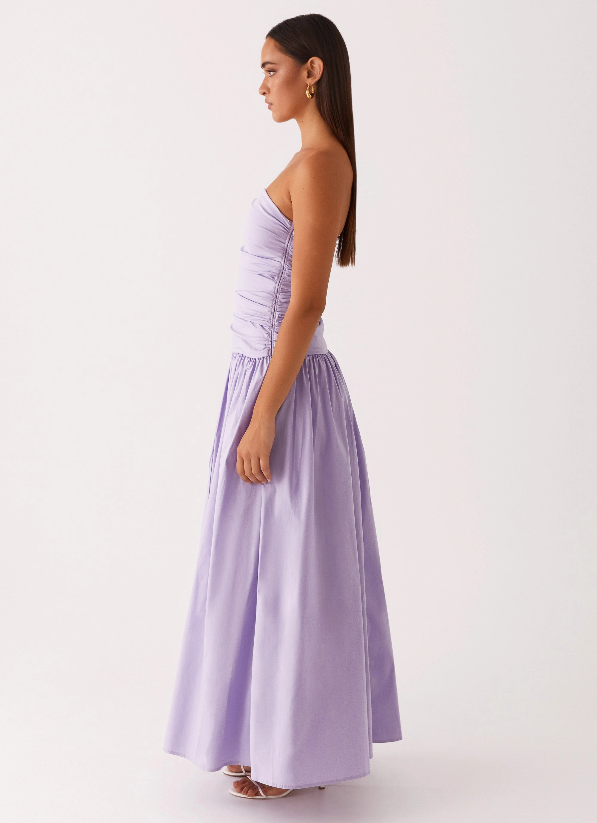 Carmel Maxi Dress - Lavender Built-In-Slip Timeless Look