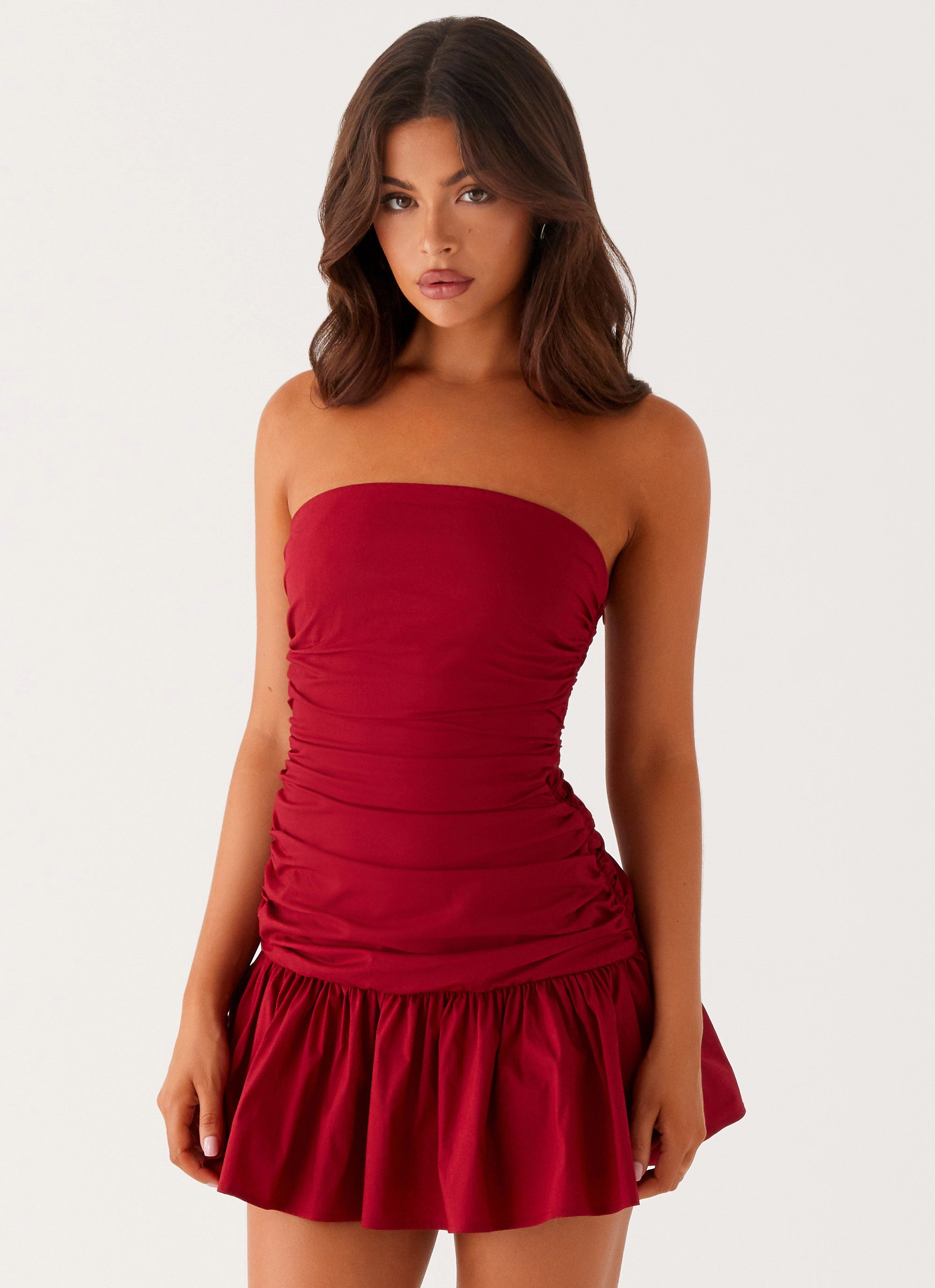Carmel Mini Dress - Merlot Daily Essential