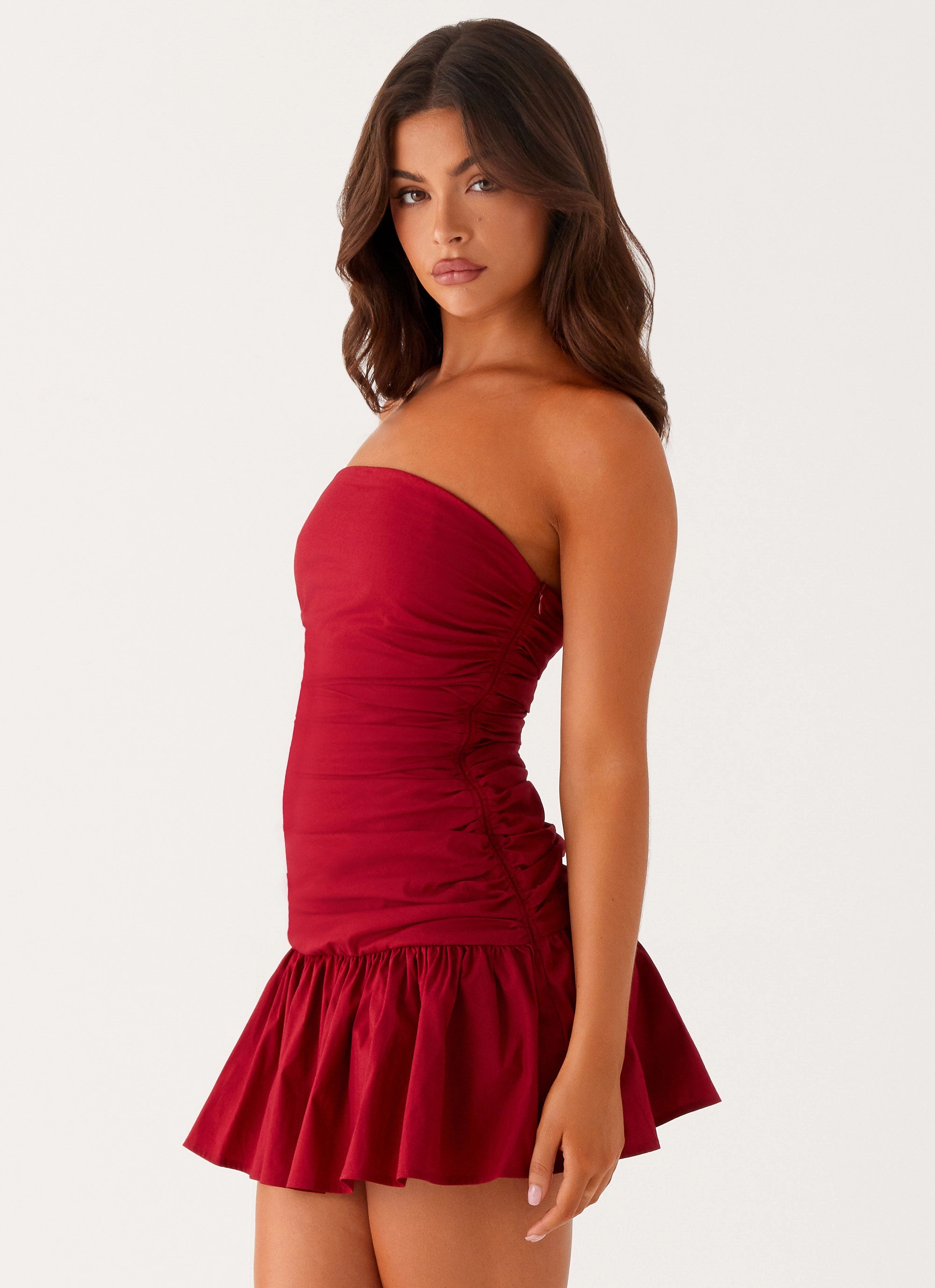 Carmel Mini Dress - Merlot Simple Flow Reinforced Hems