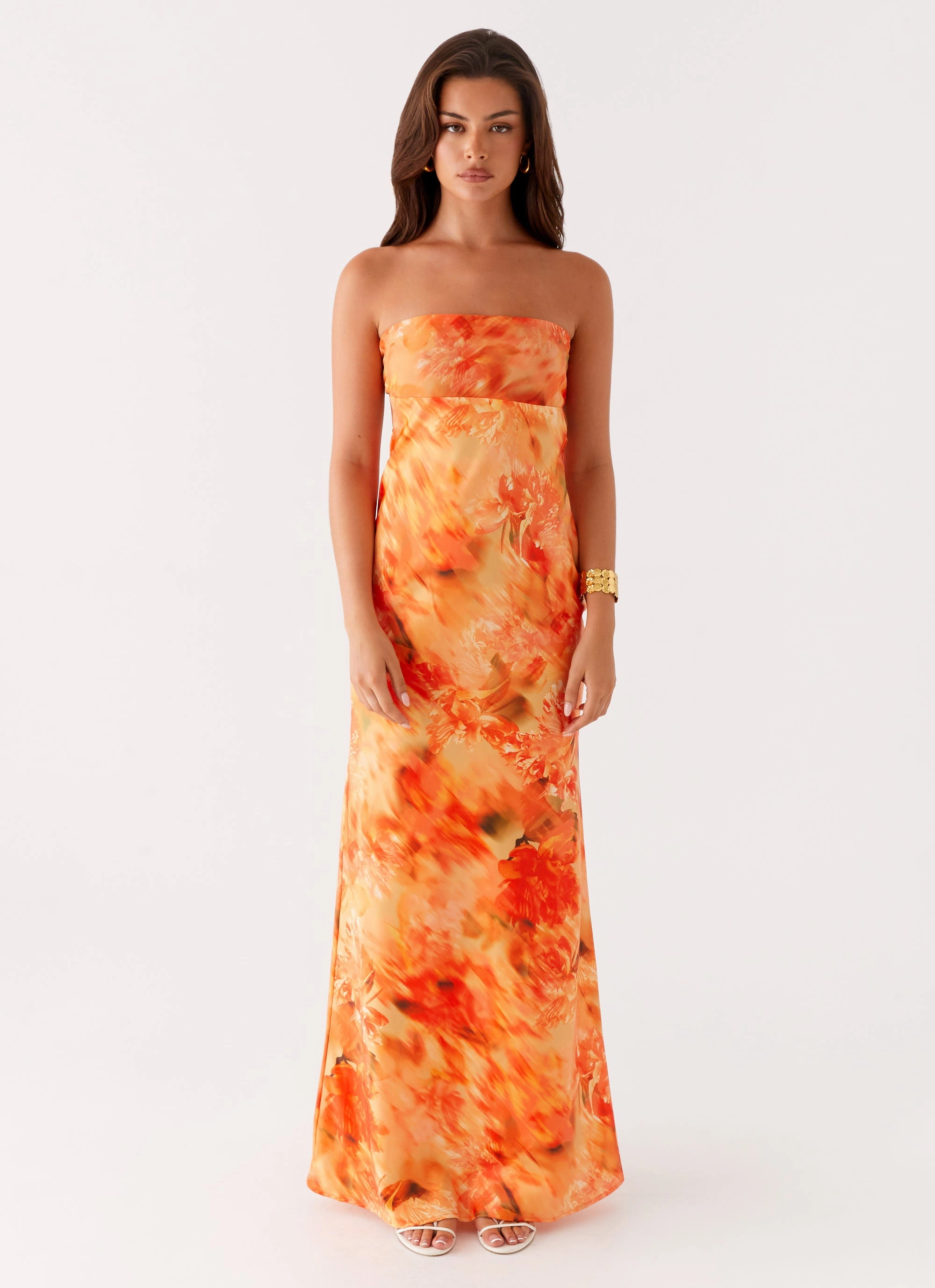 Carmen Maxi Dress - Sunset Floral Chic Everyday Wear