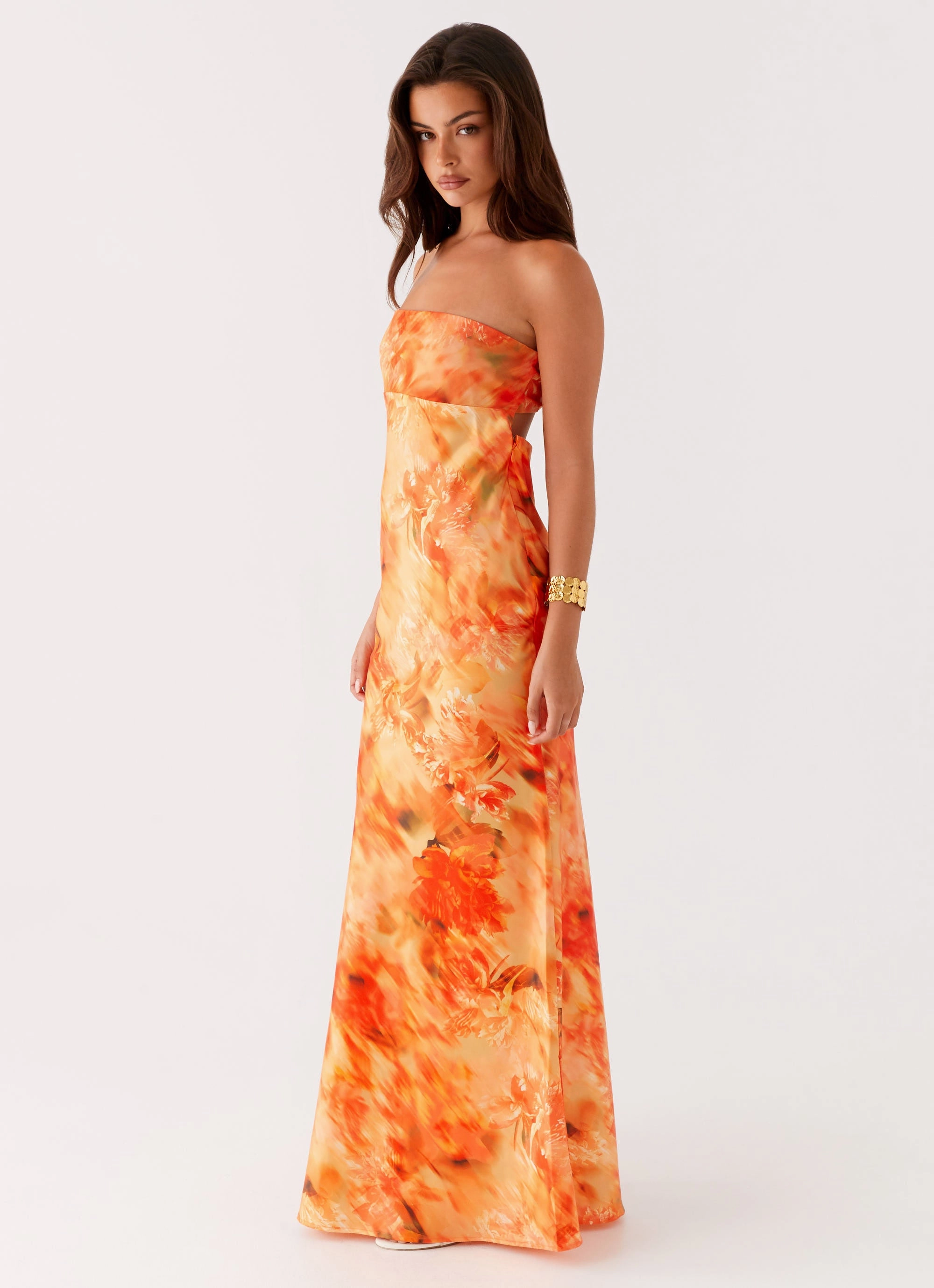 Timeless office dress Simple Touch Carmen Maxi Dress - Sunset Floral