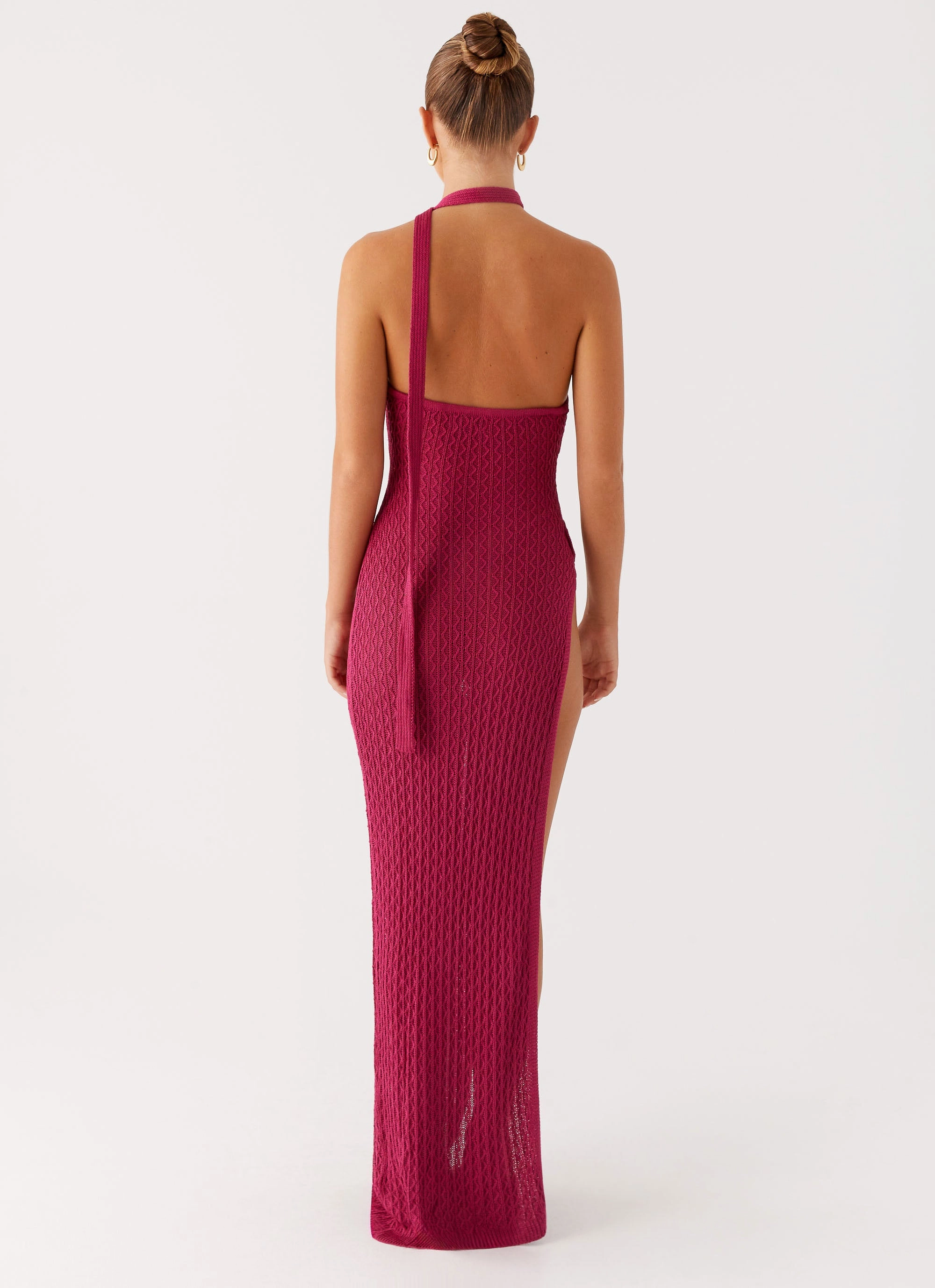 Carryn Knit Maxi Dress - Hot Pink Timeless Line