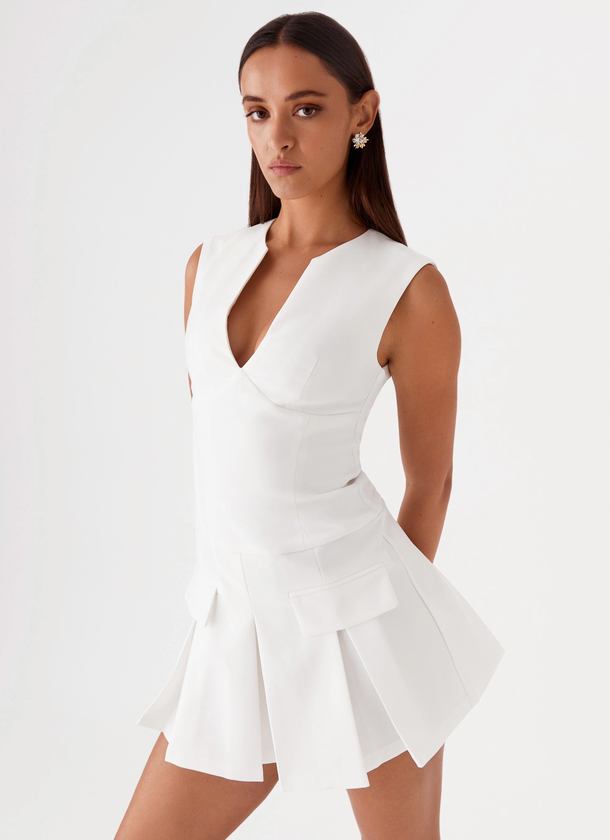 Festival Outfit Cassia Mini Dress - White